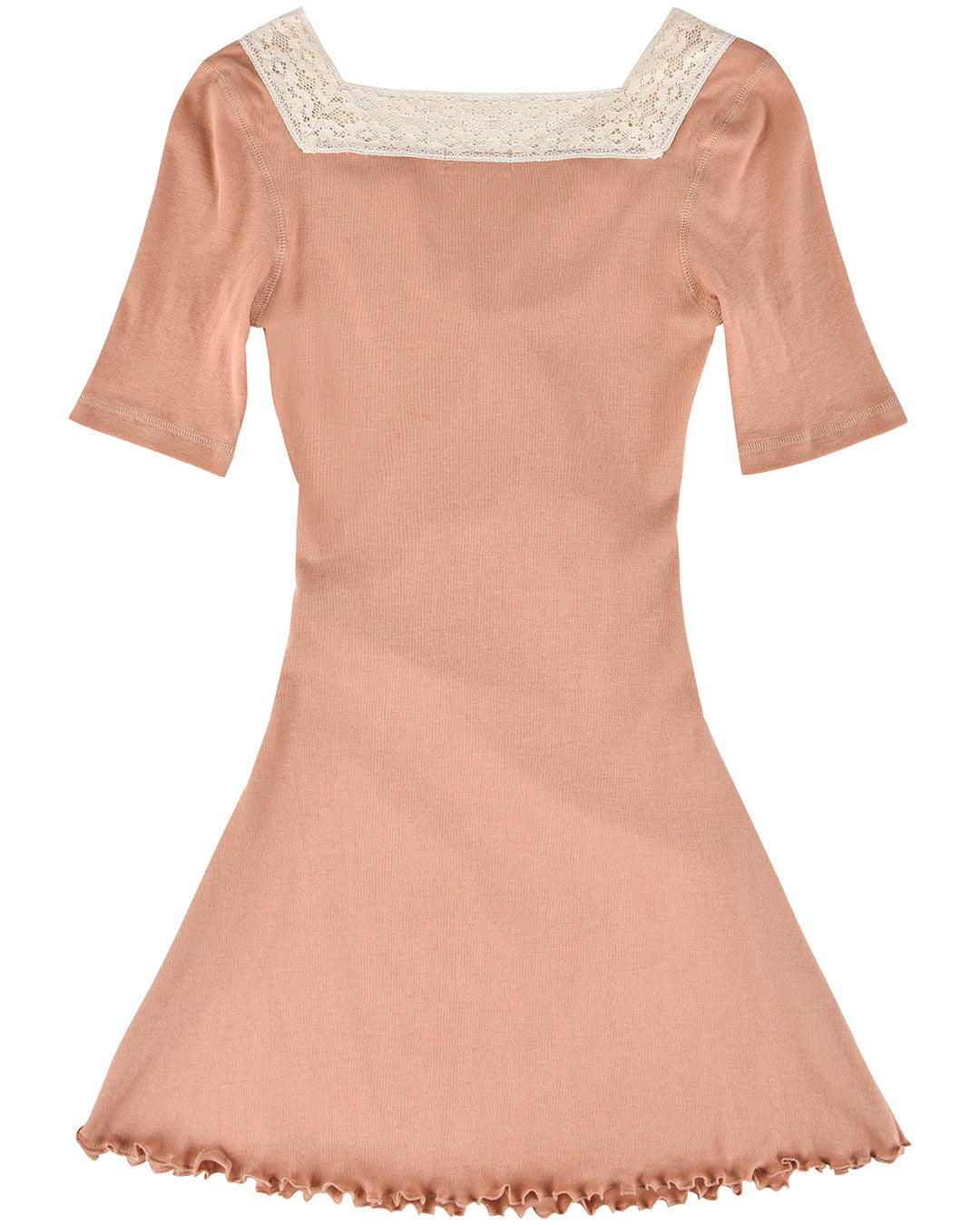 Lace Bow Mini Dress - Rose Veil