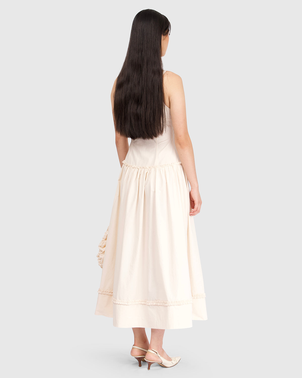 Button Maxi Dress - Bone