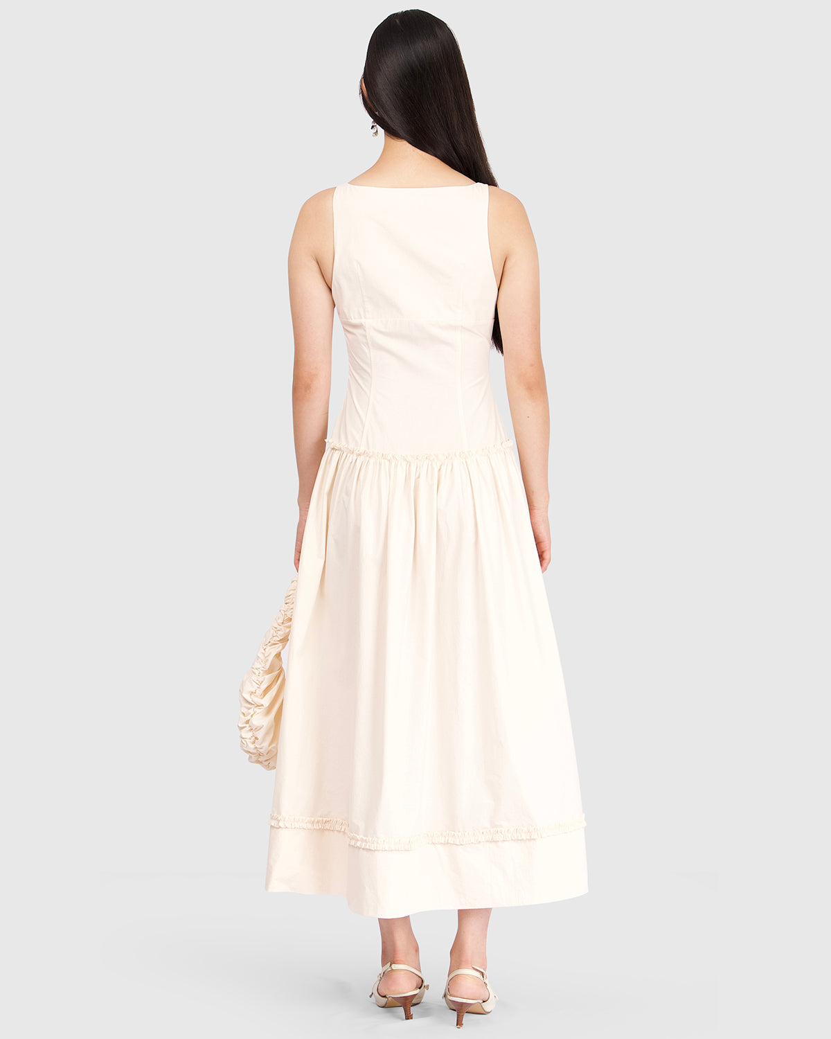 Button Maxi Dress - Bone