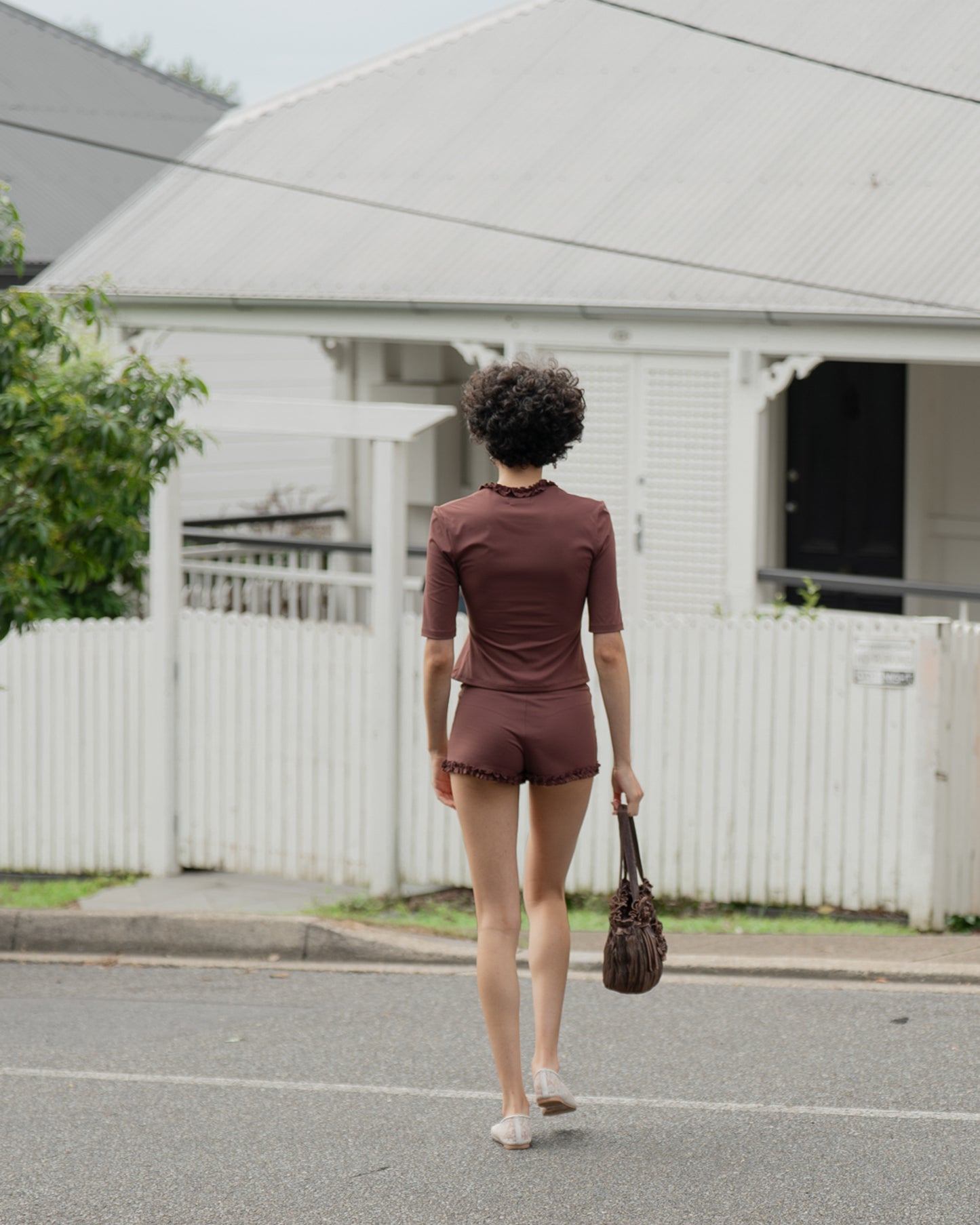 My Mum Made It - Ruffle Beach Shorts Dirt