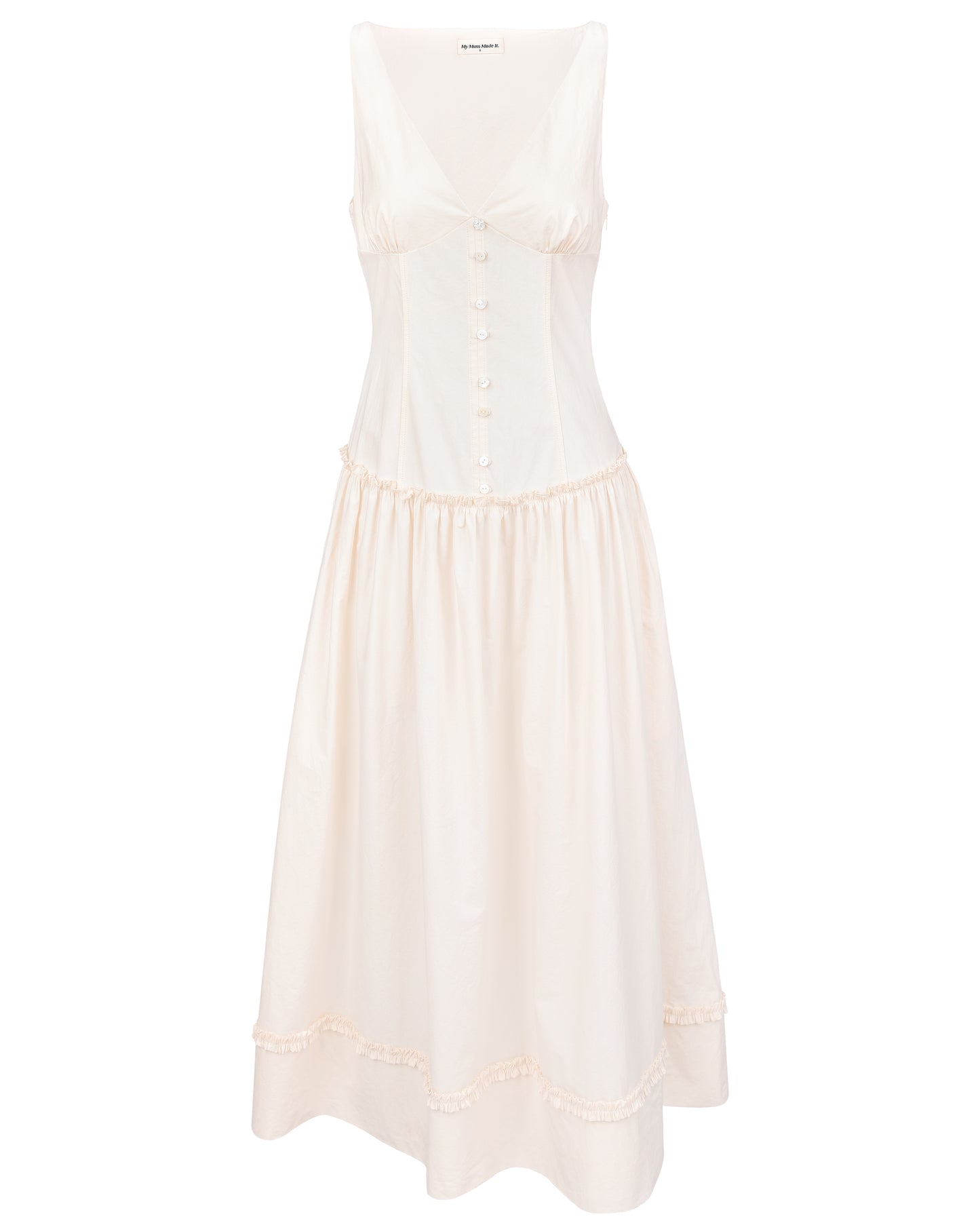 Button Maxi Dress - Bone