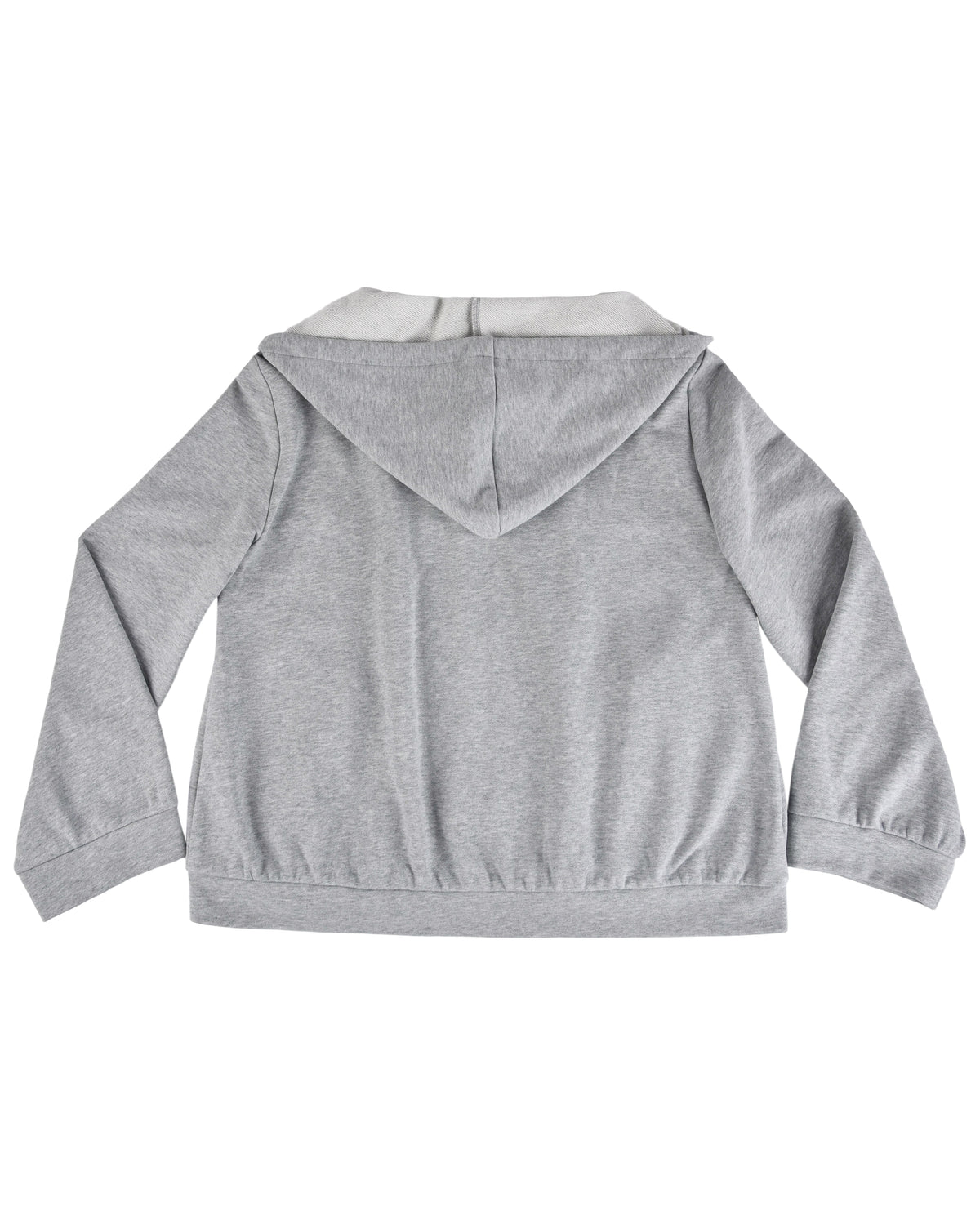 Rosette Vine Embroidery Hoodie - Grey