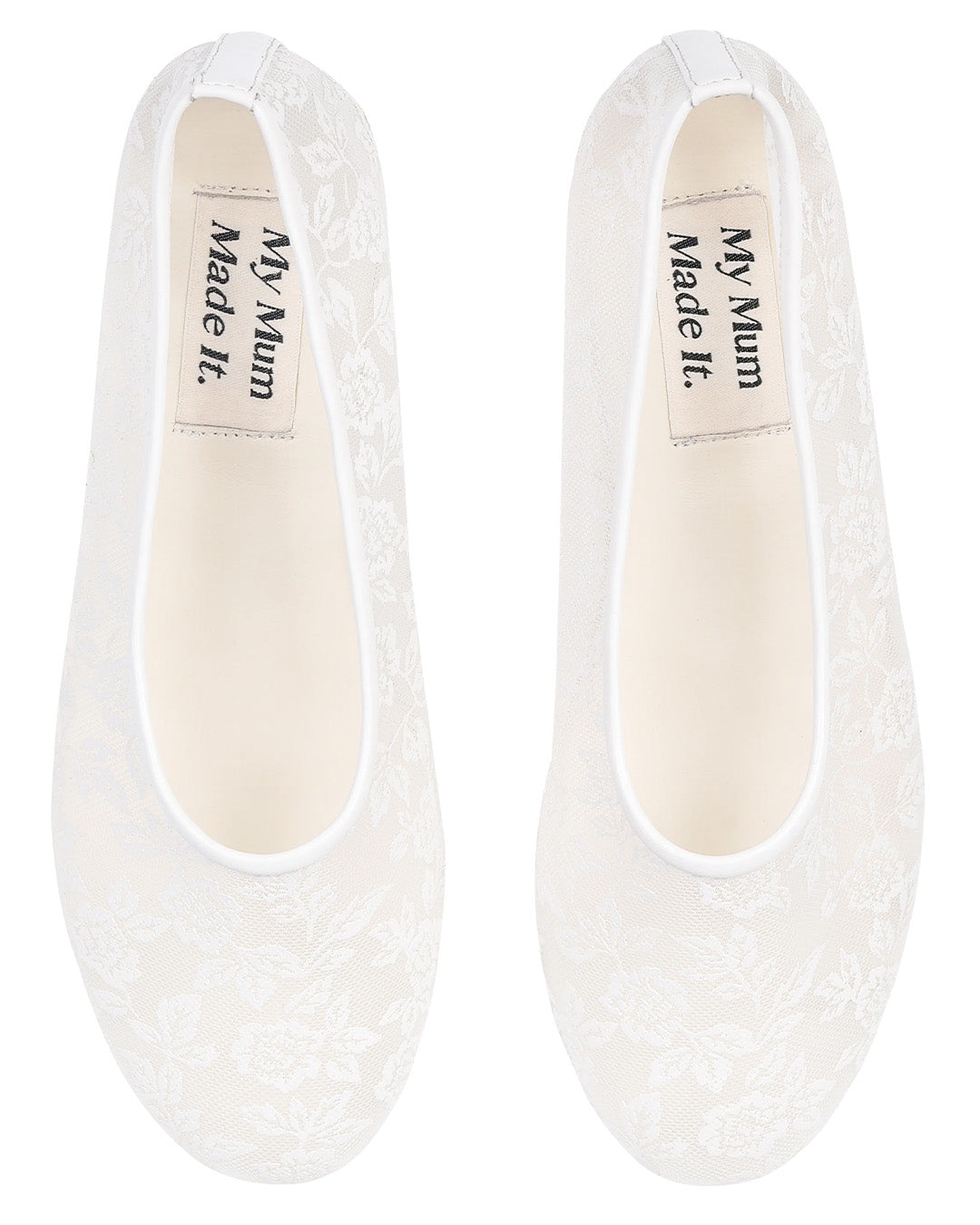 Lace Flats - White