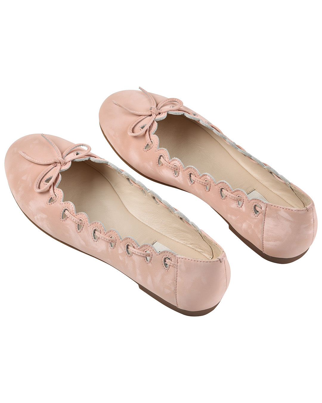 Ribbon Stitch Ballet Flats - Rose Veil