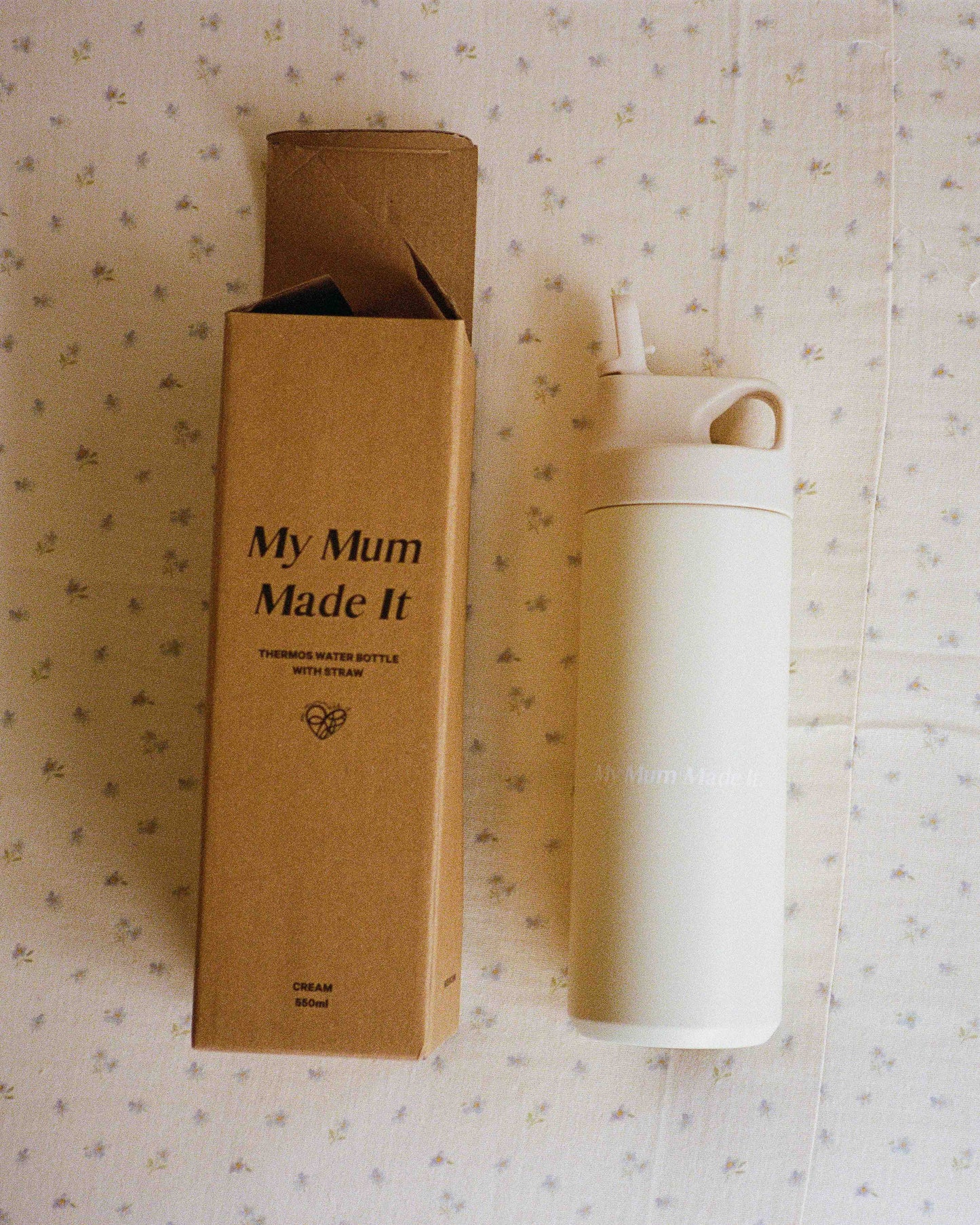 Logo Insulated Stainless Steel Water Bottle with Straw