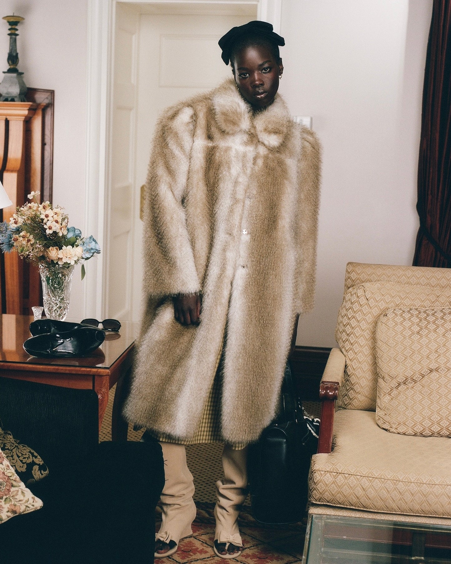 Chalet Coat Maxi - Sepia Fur