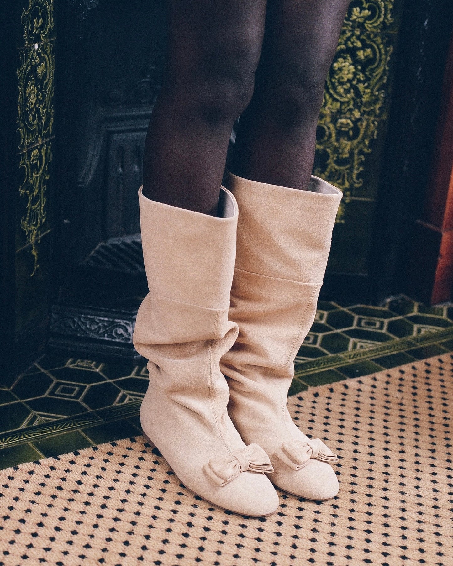 Odette Riding Pocket Boot - Suede Fawn