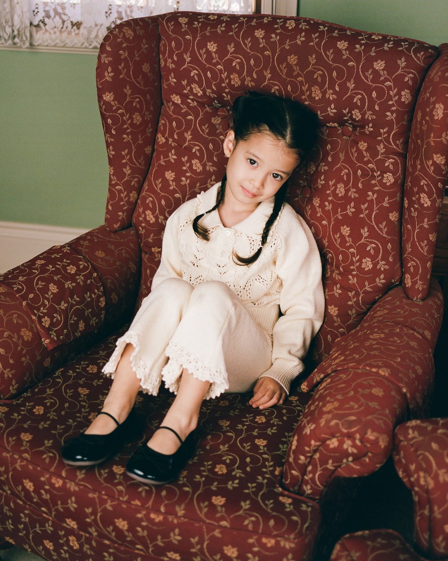 Mini Lace Knit Pant - Porcelain