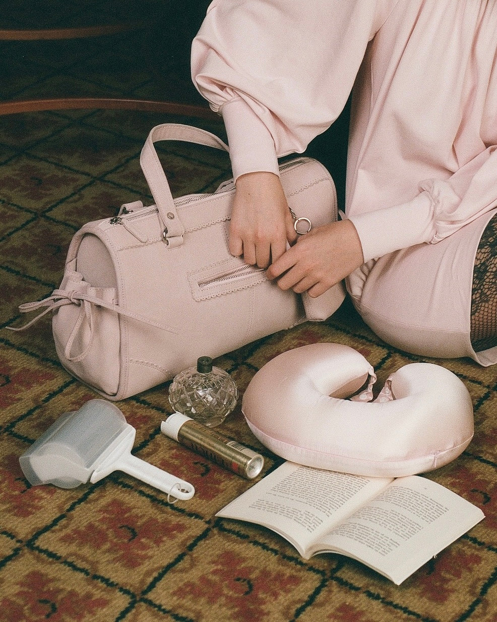 Downtown Bag - Pink Suede