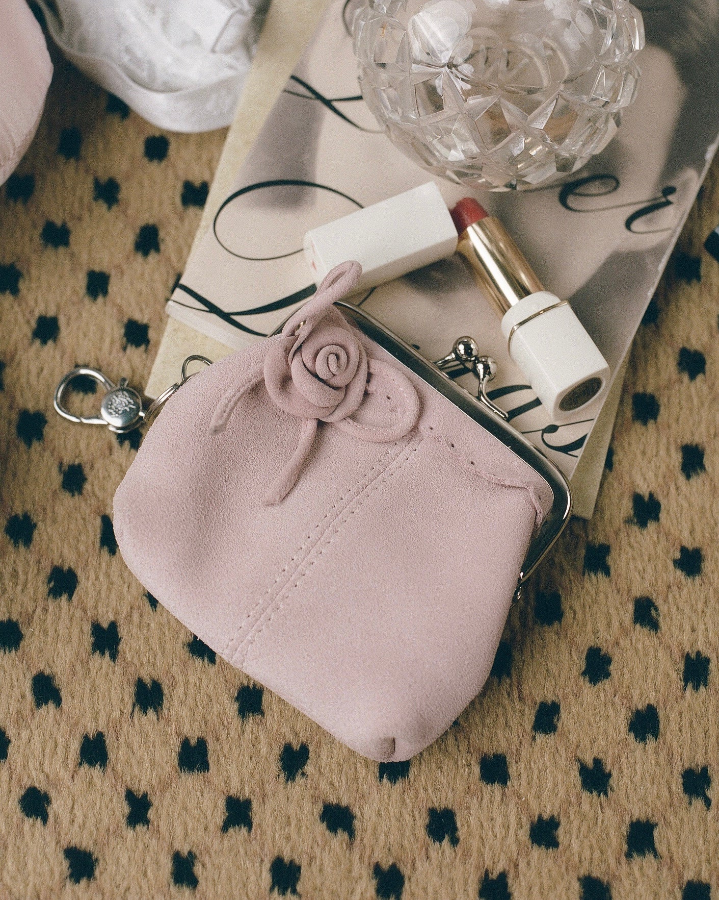 Downtown Coin Purse - Pink Suede