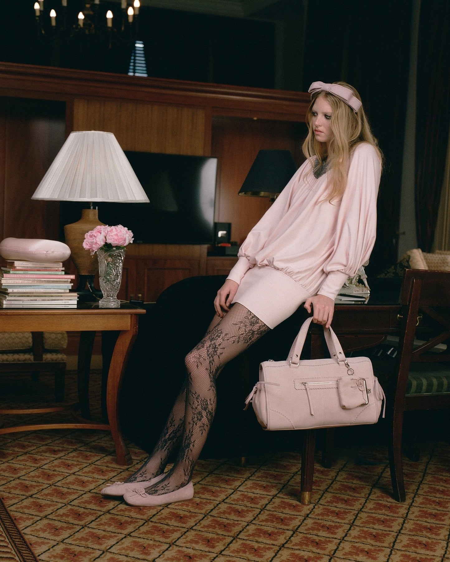 Blouson Mini Dress - Pink