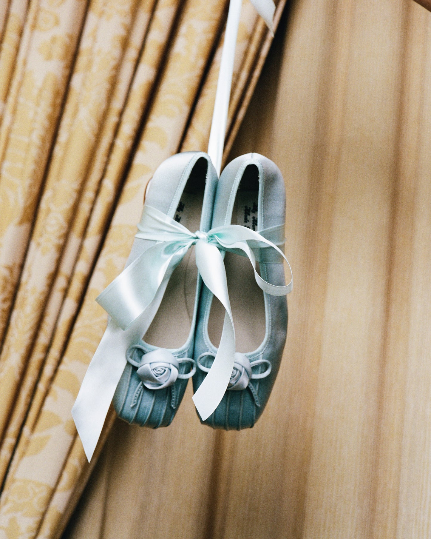 Rosette Silk Ballet Pumps - Bluewishes