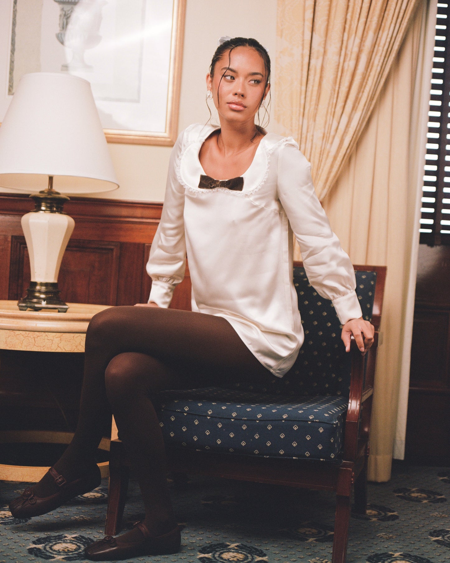 Celeste Collar Shift Dress - Frost