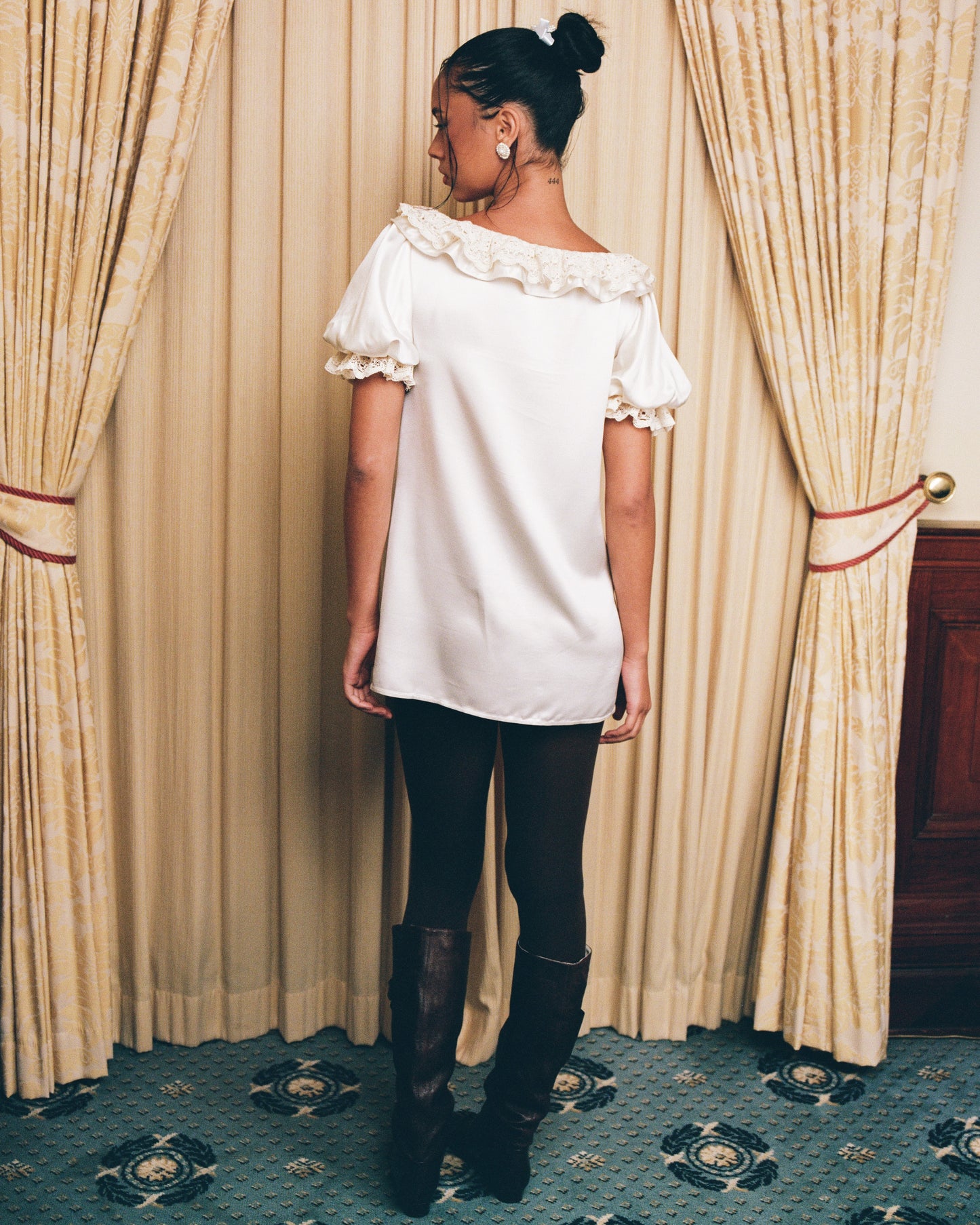 Lace Layer Soirée Dress - Frost