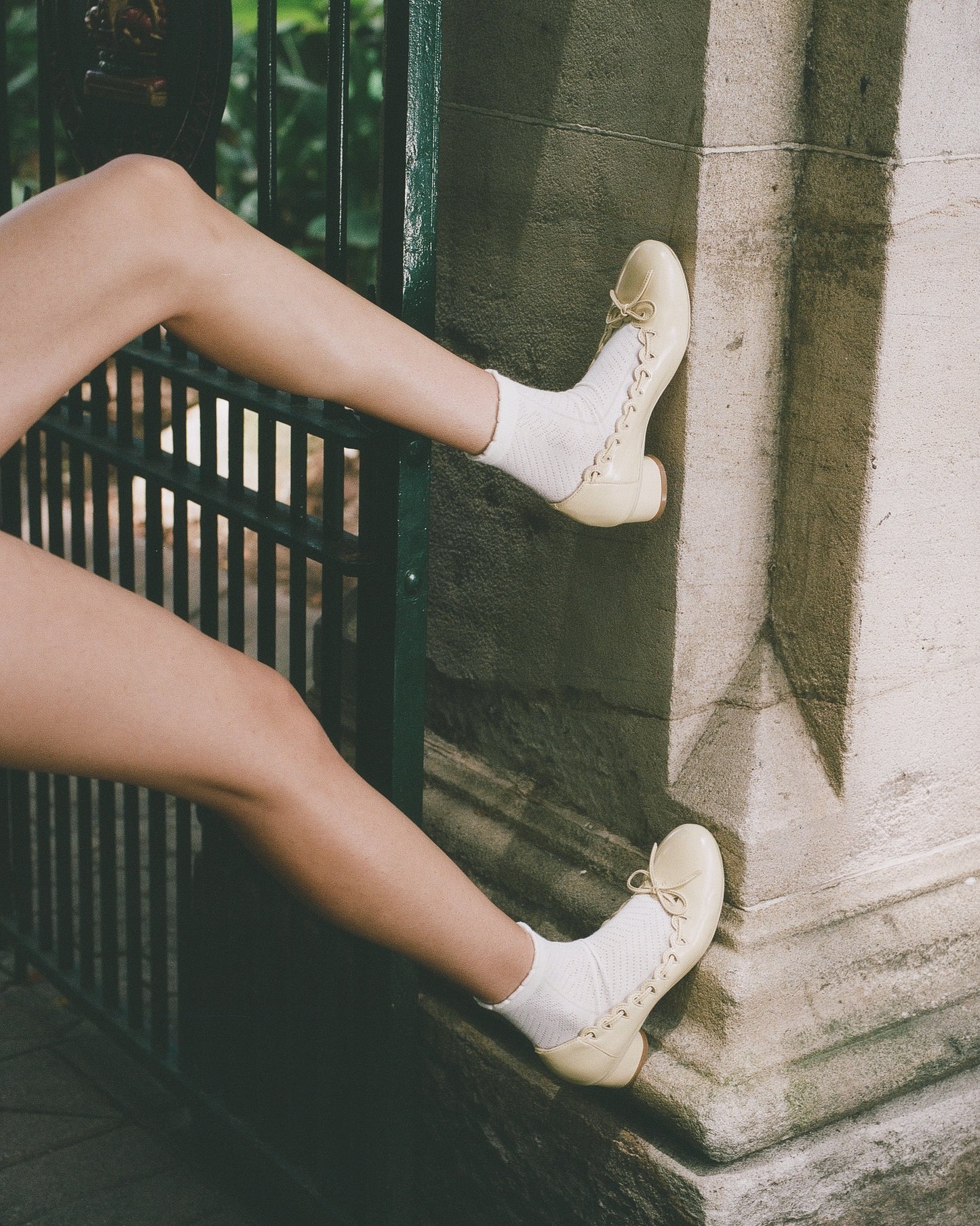 Ribbon Stitch Ballet Pumps - Daffodil