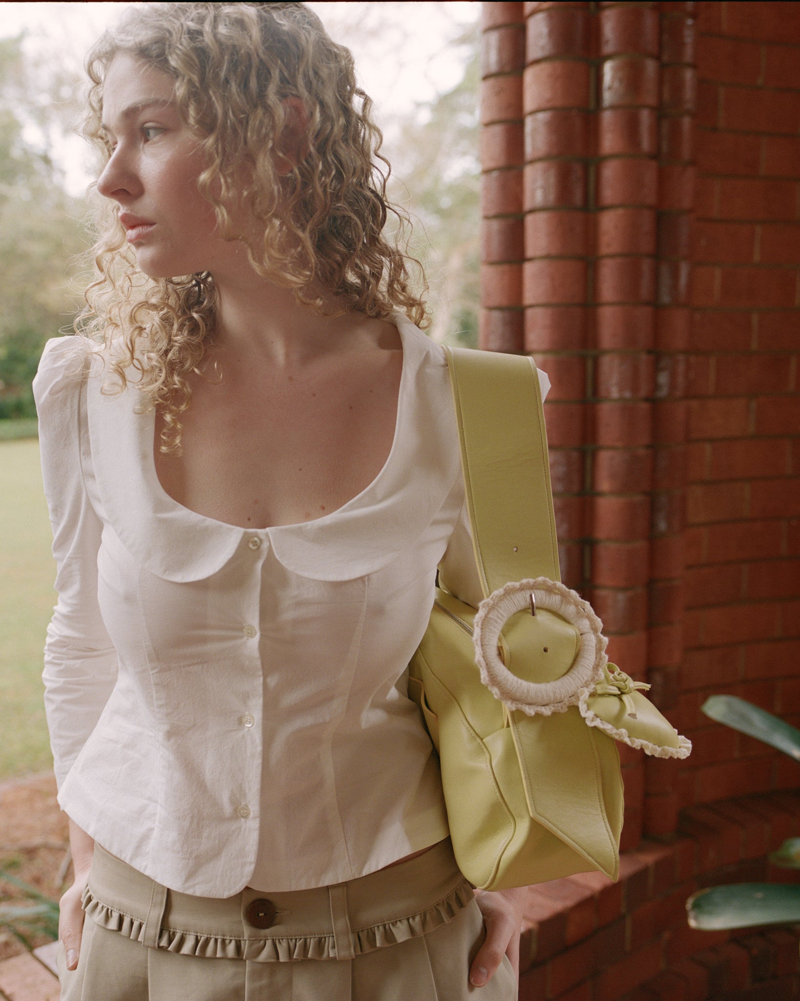 Rosette Heart Keychain - Marigold