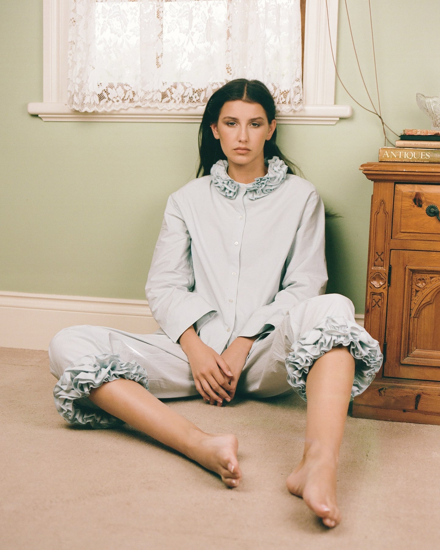 Cotton Ruffle Pant - Bluewishes