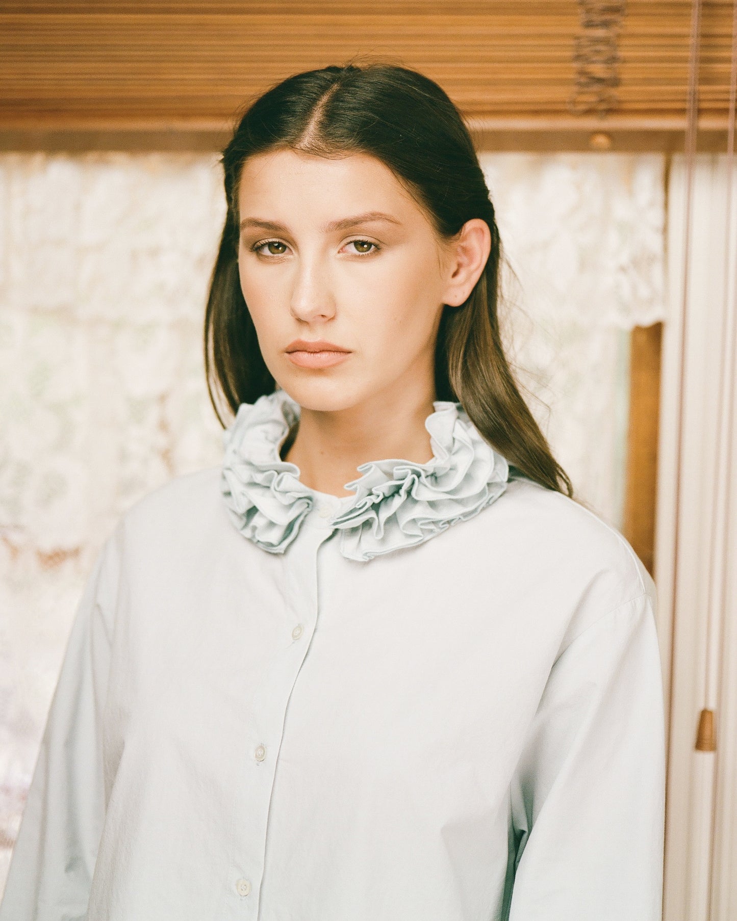 Cotton Ruffle Blouse - Bluewishes