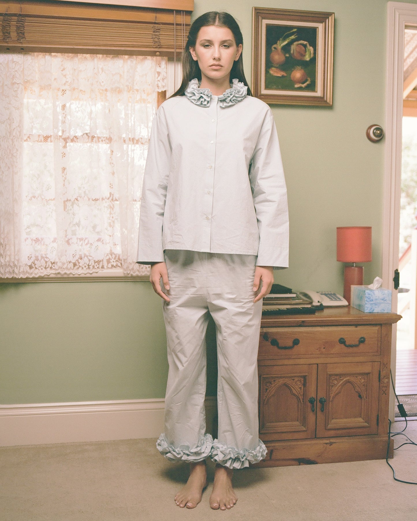 Cotton Ruffle Pant - Bluewishes