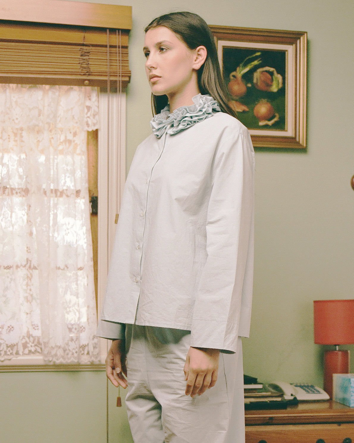 Cotton Ruffle Blouse - Bluewishes