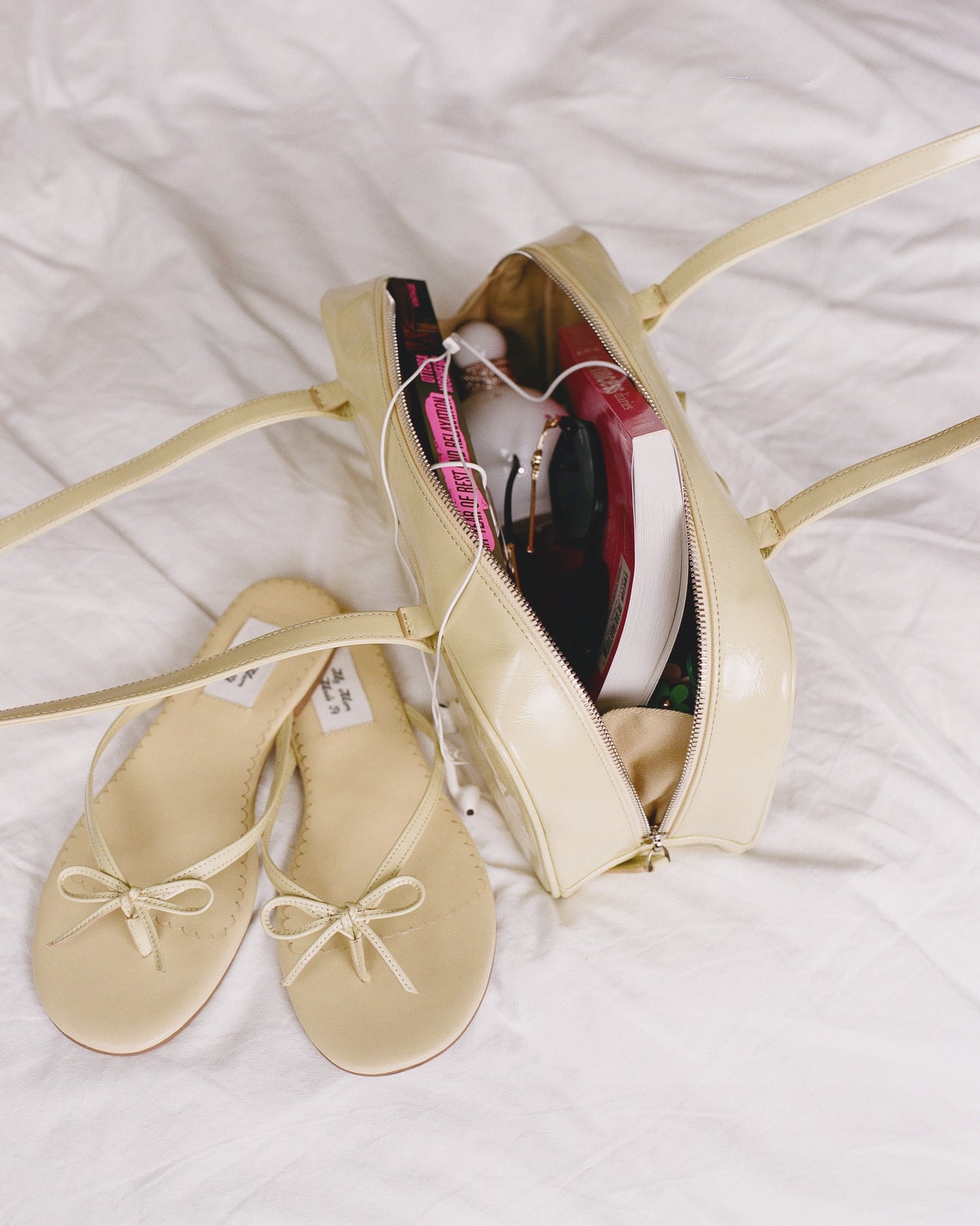 Ribbon Stitch Shoulder Bag - Daffodil