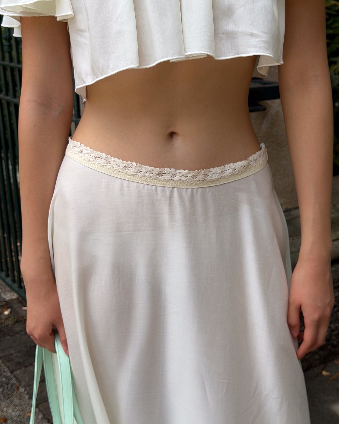 Sheer Slip Skirt - Vintage White