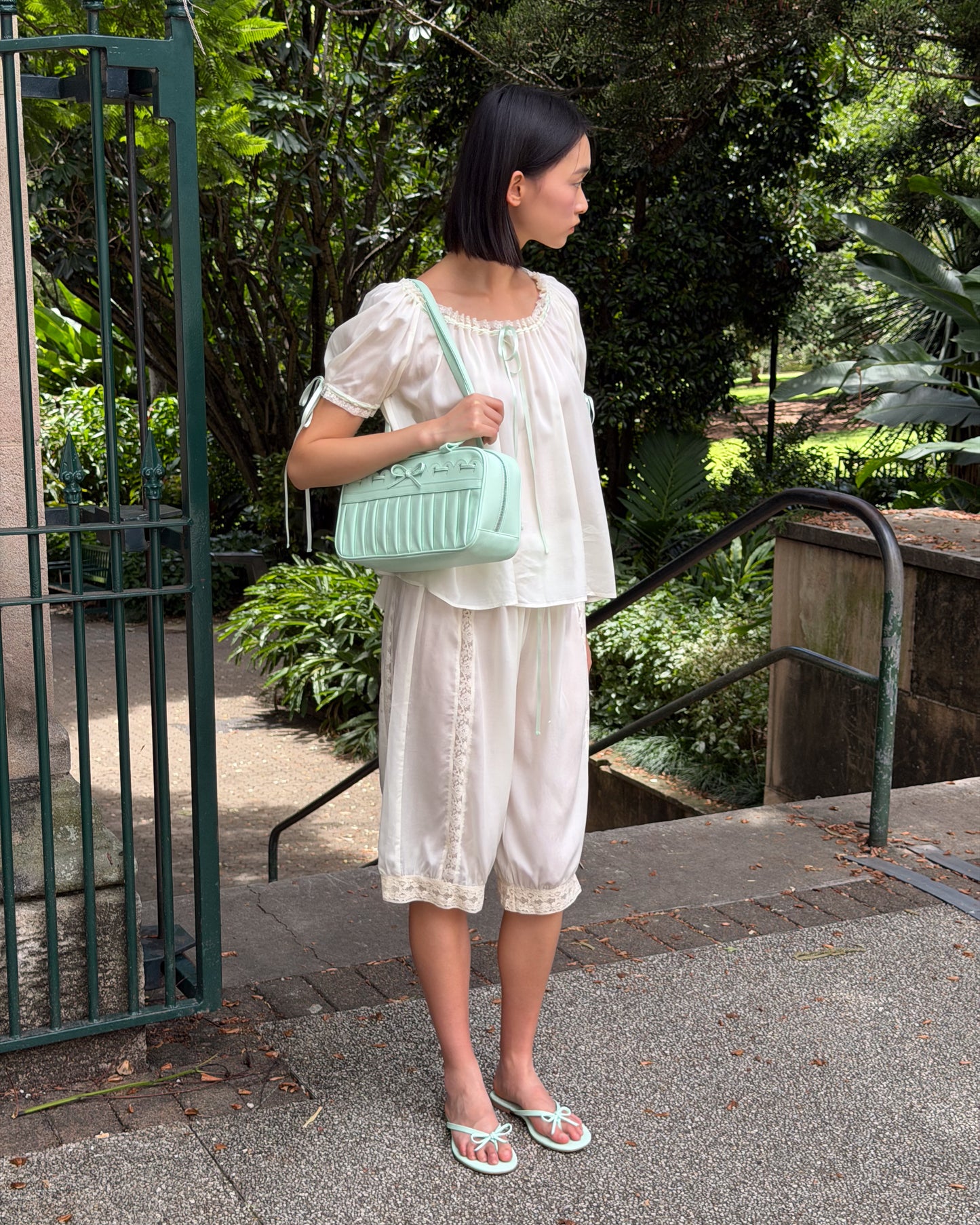 Aurelie Bloom Pants - Vintage White