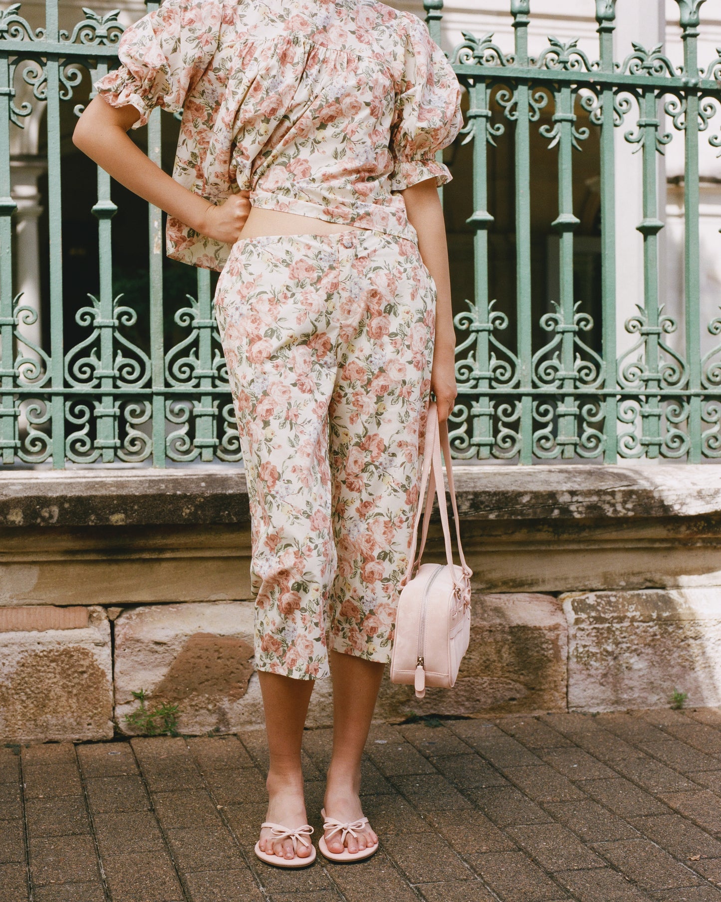 Cropped Straight Pant - Secret Garden