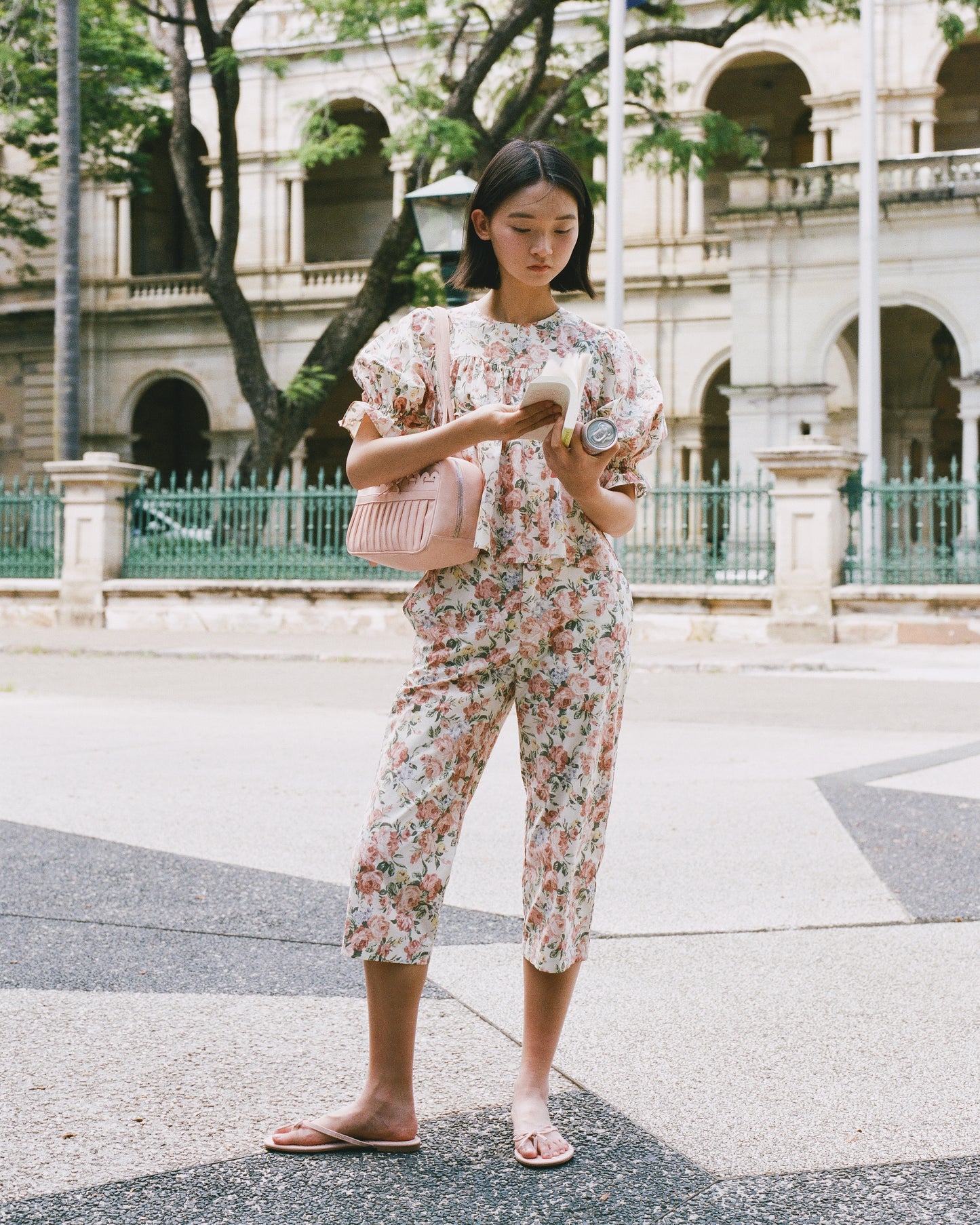 Cropped Straight Pant - Secret Garden