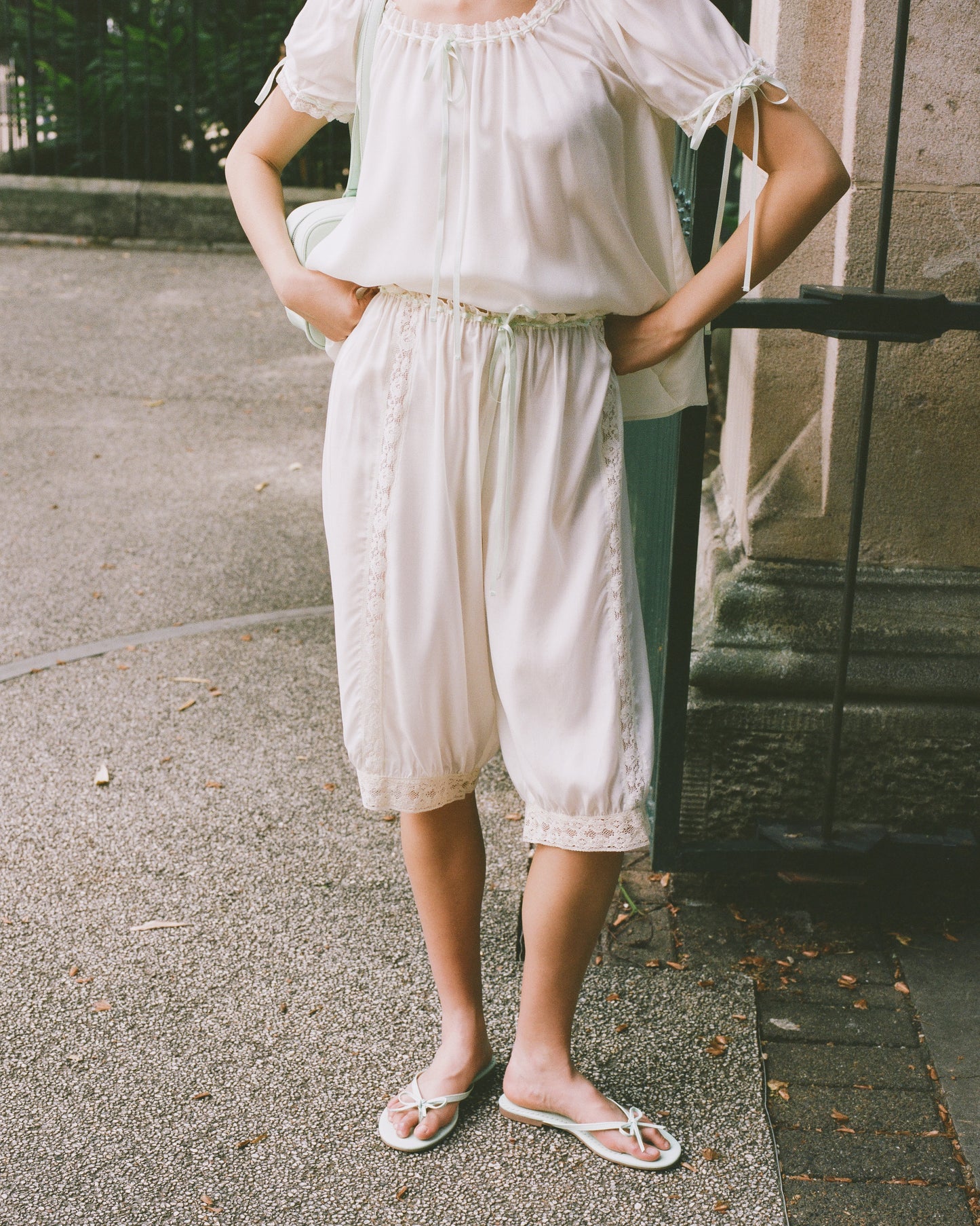 Aurelie Bloom Pants - Vintage White