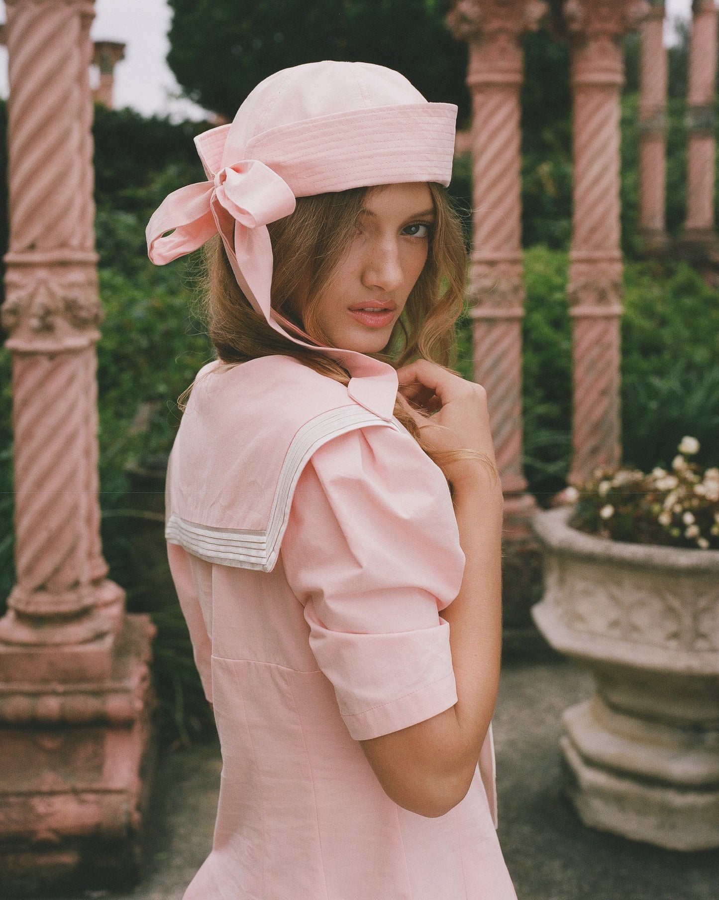 Tie Sailor Hat - Electra Blush