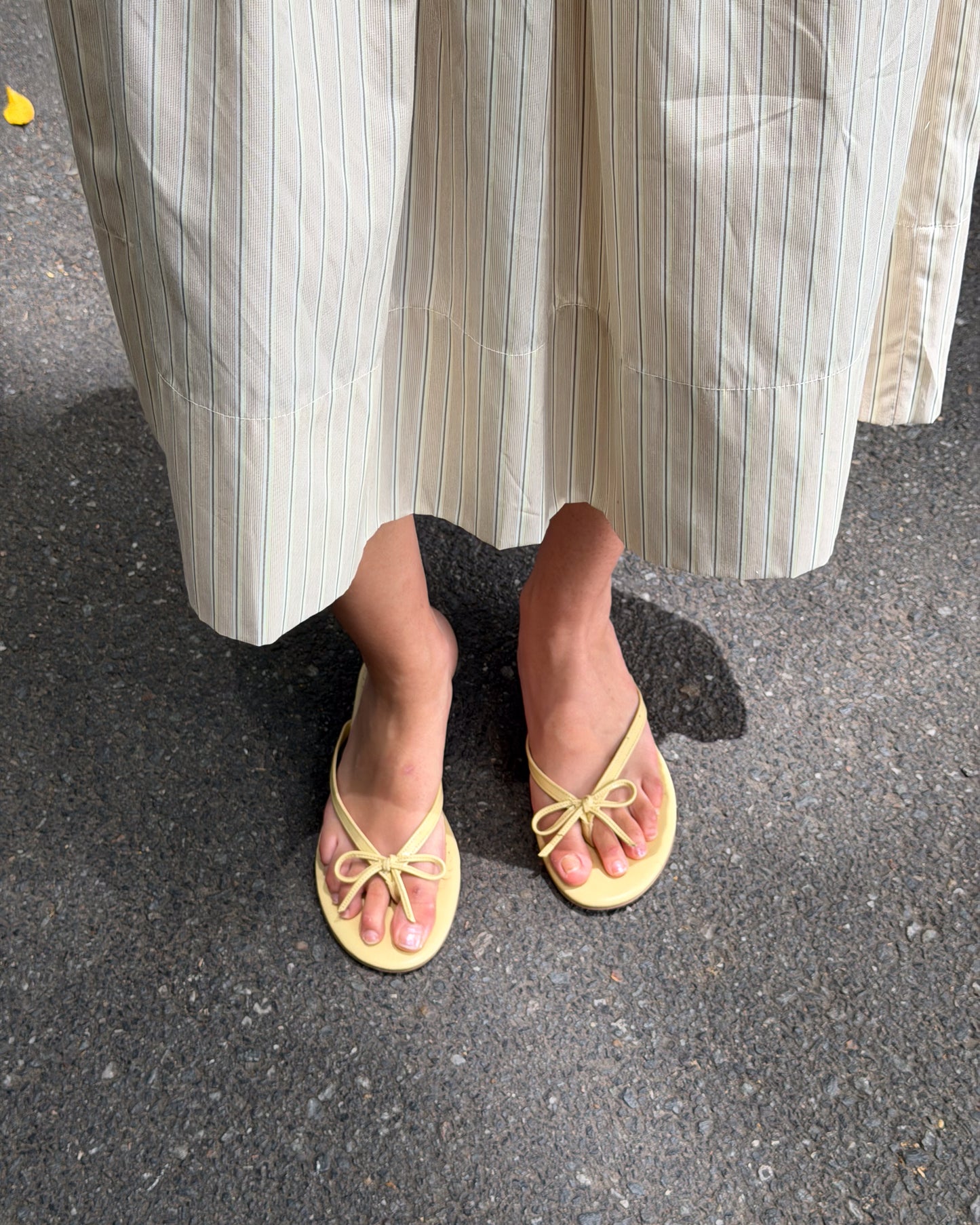 Ribbon Stitch Flip Flops - Daffodil
