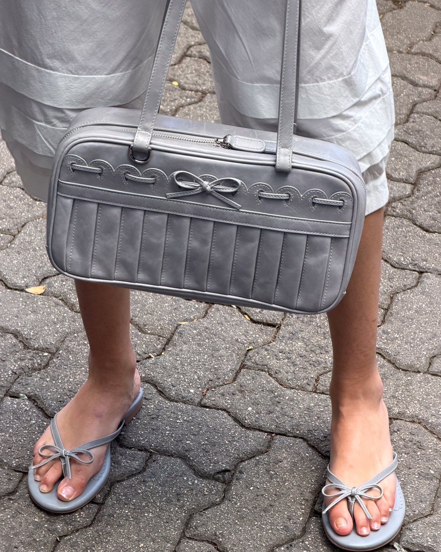 Ribbon Stitch Shoulder Bag - Wisteria