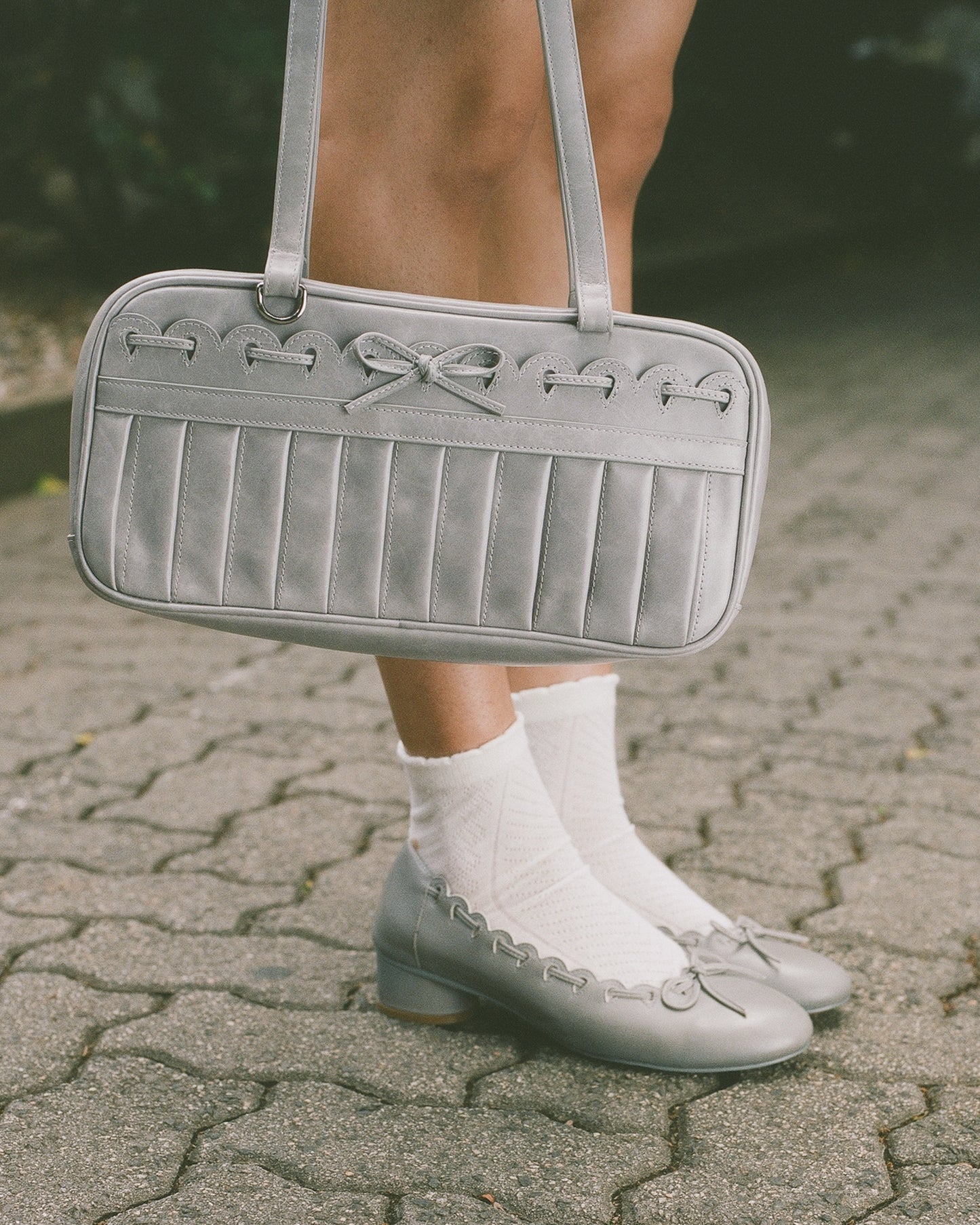 Ribbon Stitch Shoulder Bag - Wisteria