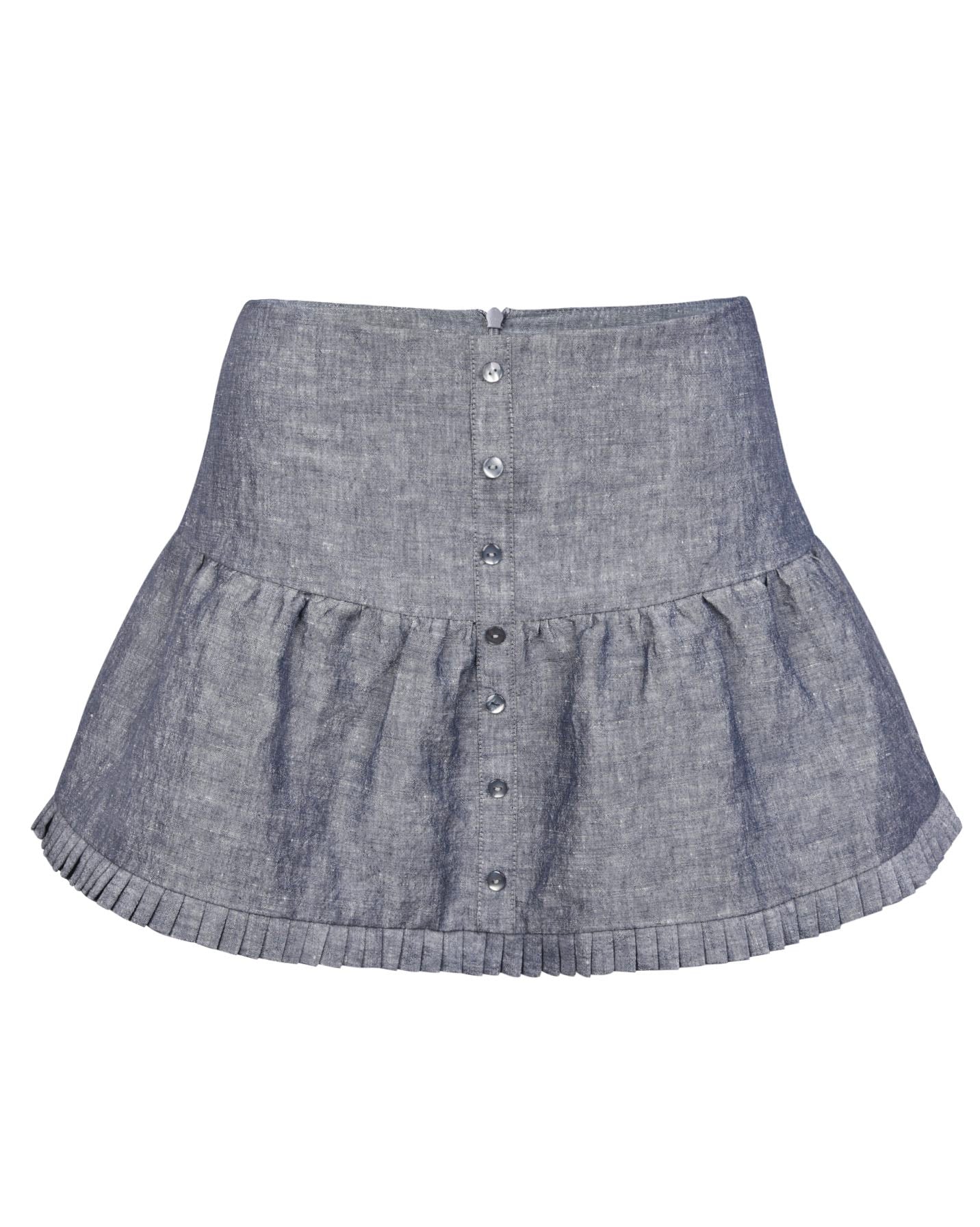 Nina Mini Skirt - Denim Blue