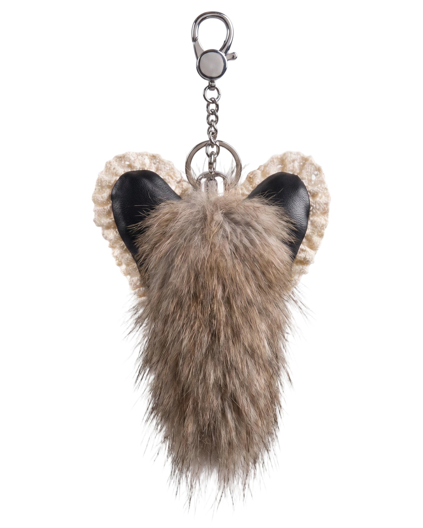 Chalet Heart Tail Keychain - Sepia Fur
