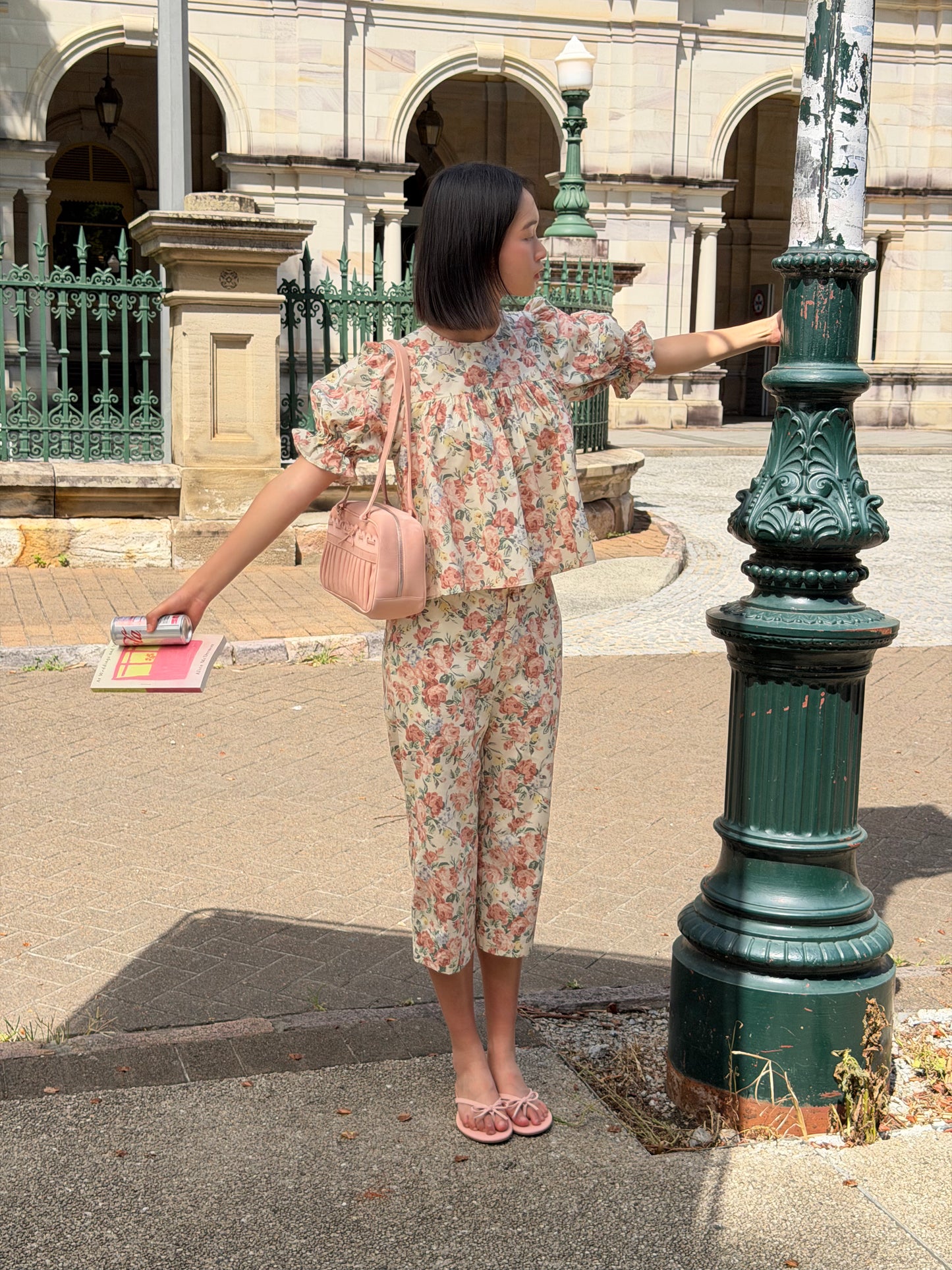Cropped Straight Pant - Secret Garden