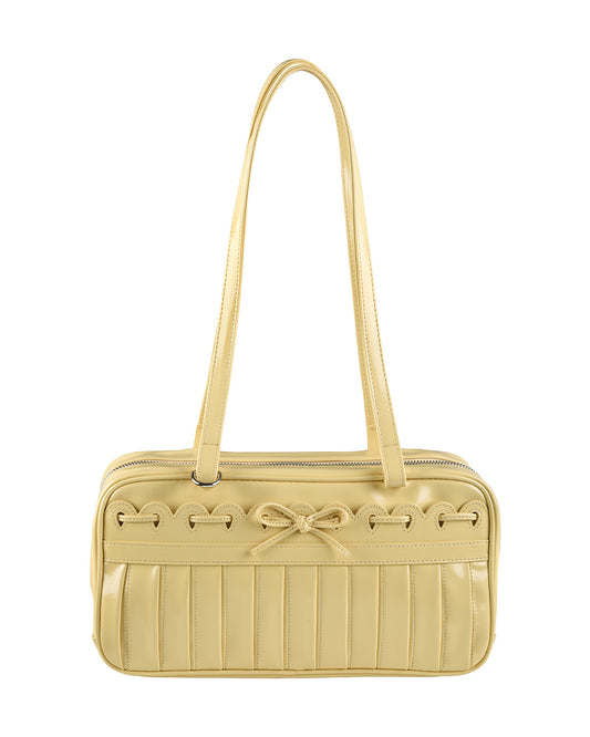 Ribbon Stitch Shoulder Bag - Daffodil