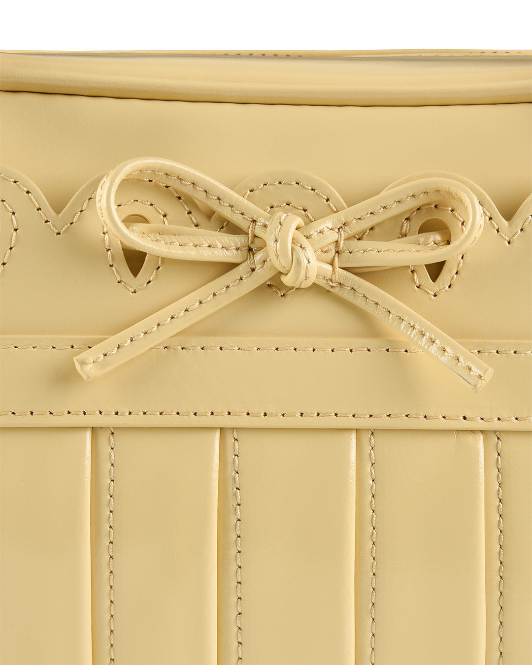 Ribbon Stitch Shoulder Bag - Daffodil