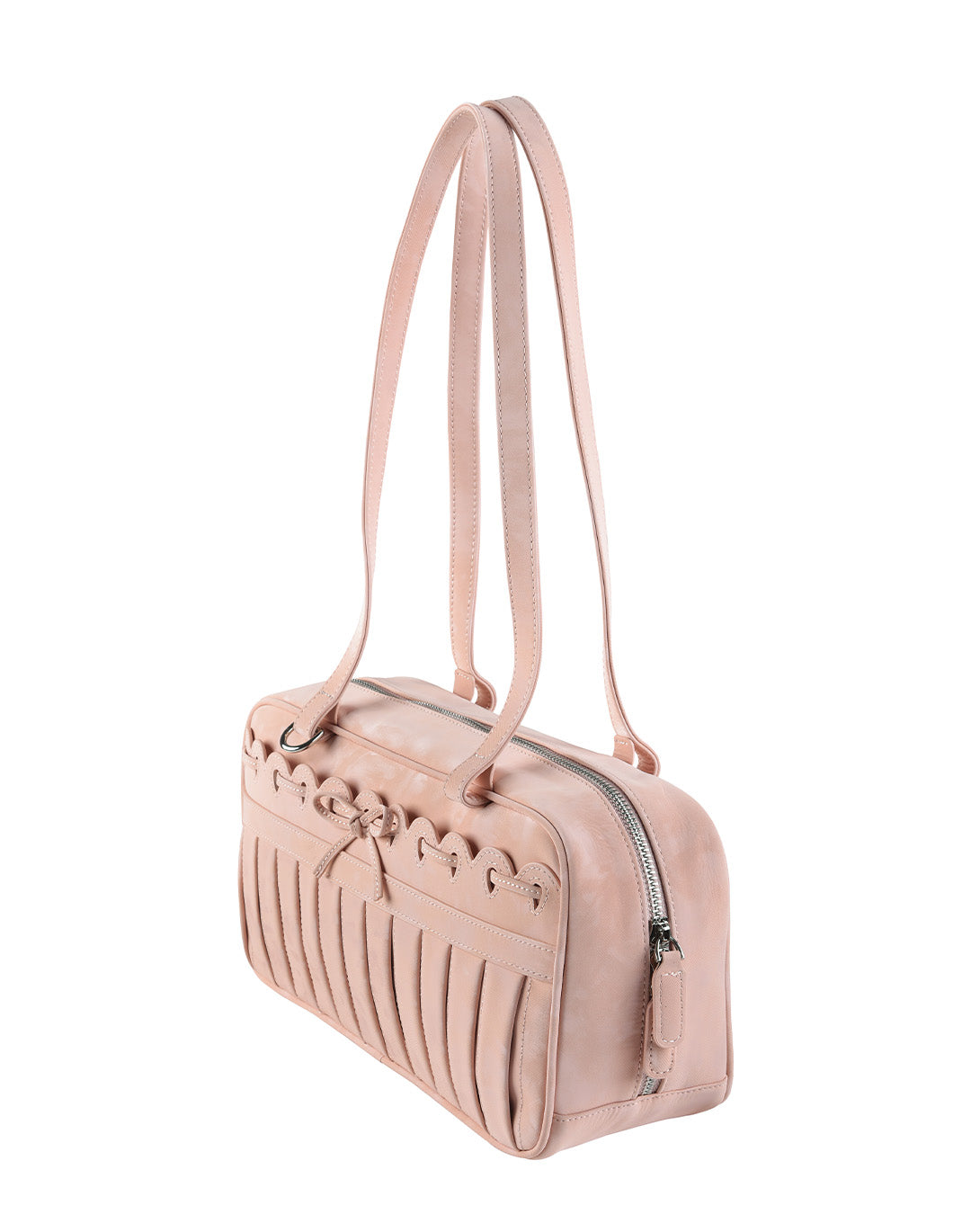 Ribbon Stitch Shoulder Bag - Rose Veil