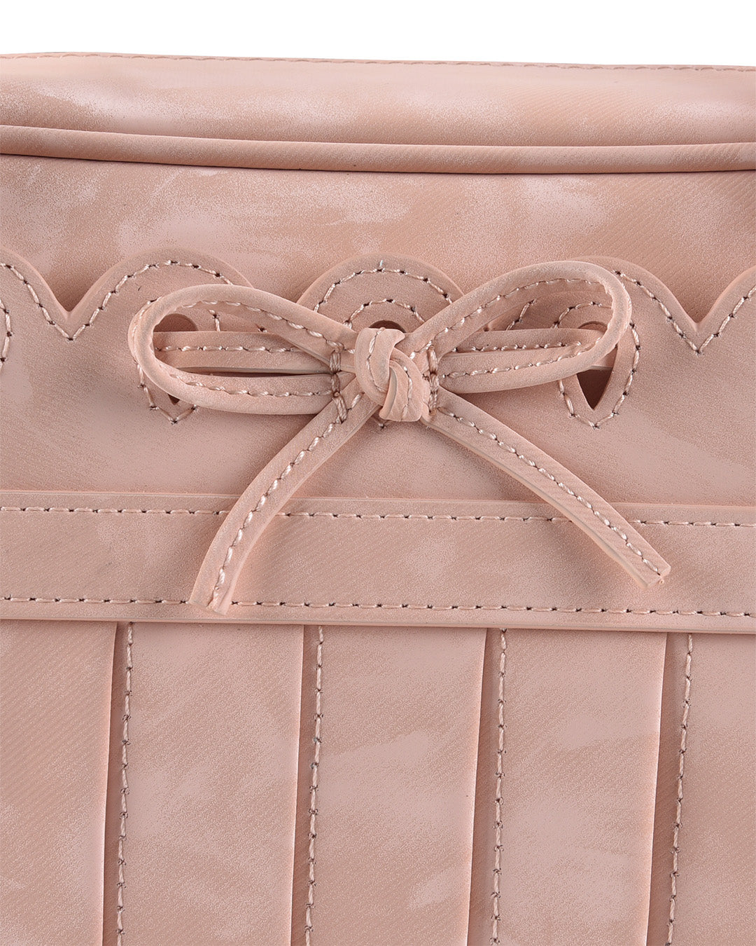 Ribbon Stitch Shoulder Bag - Rose Veil