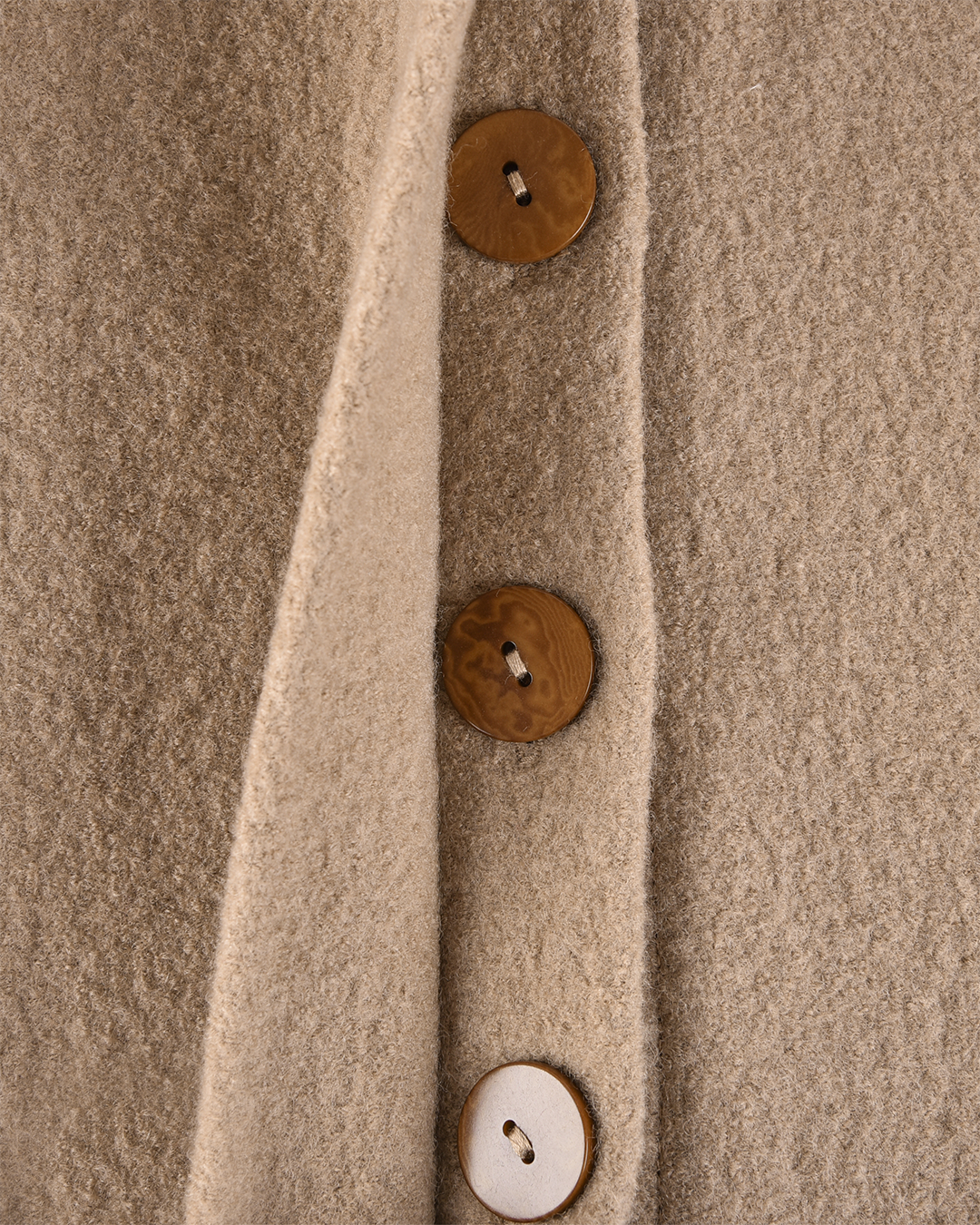 Wool Frill Neck Jacket - Fawn