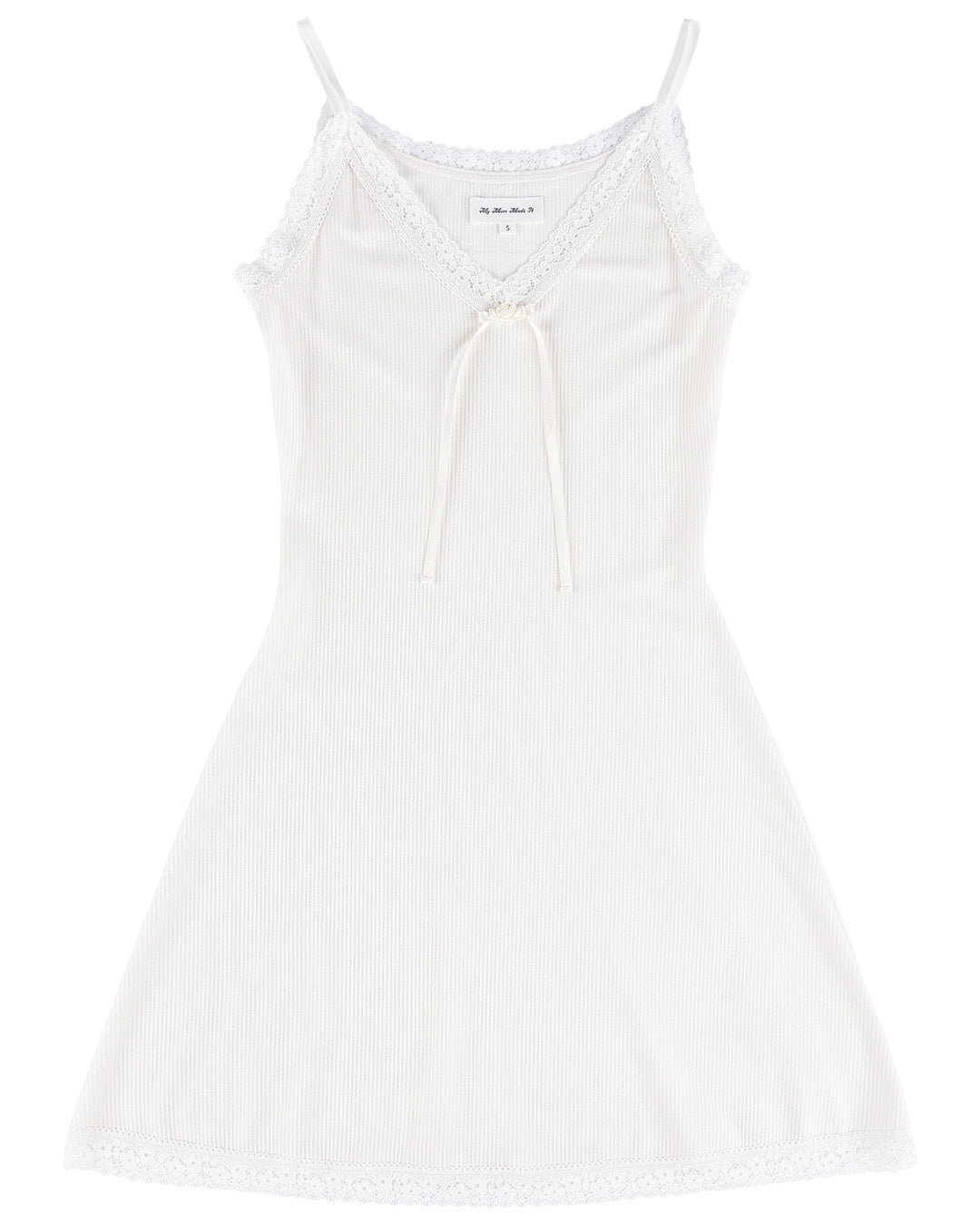 Lisse Rib Camisole Dress - White