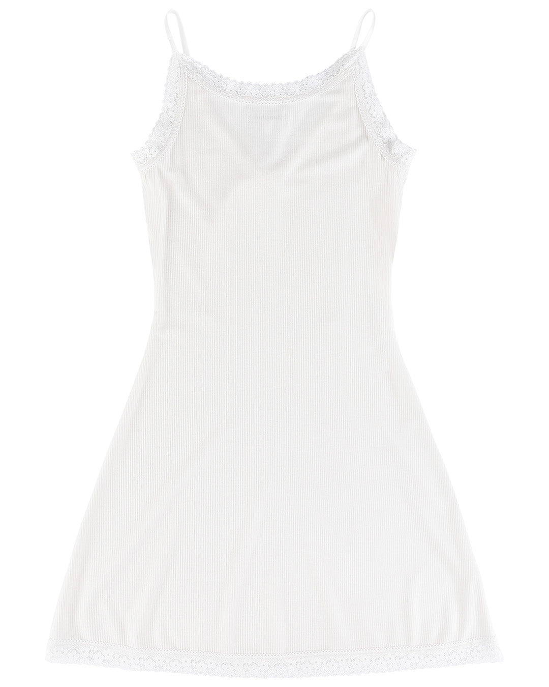 Lisse Rib Camisole Dress - White