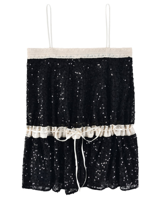 Lace Ribbon Dress - Dark Glimmer