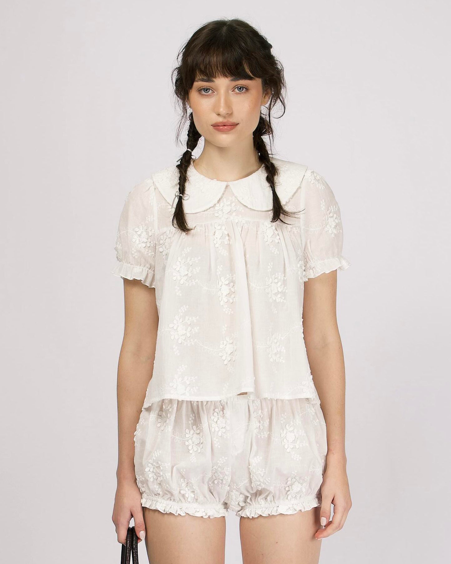 Babydoll Top - White Lace