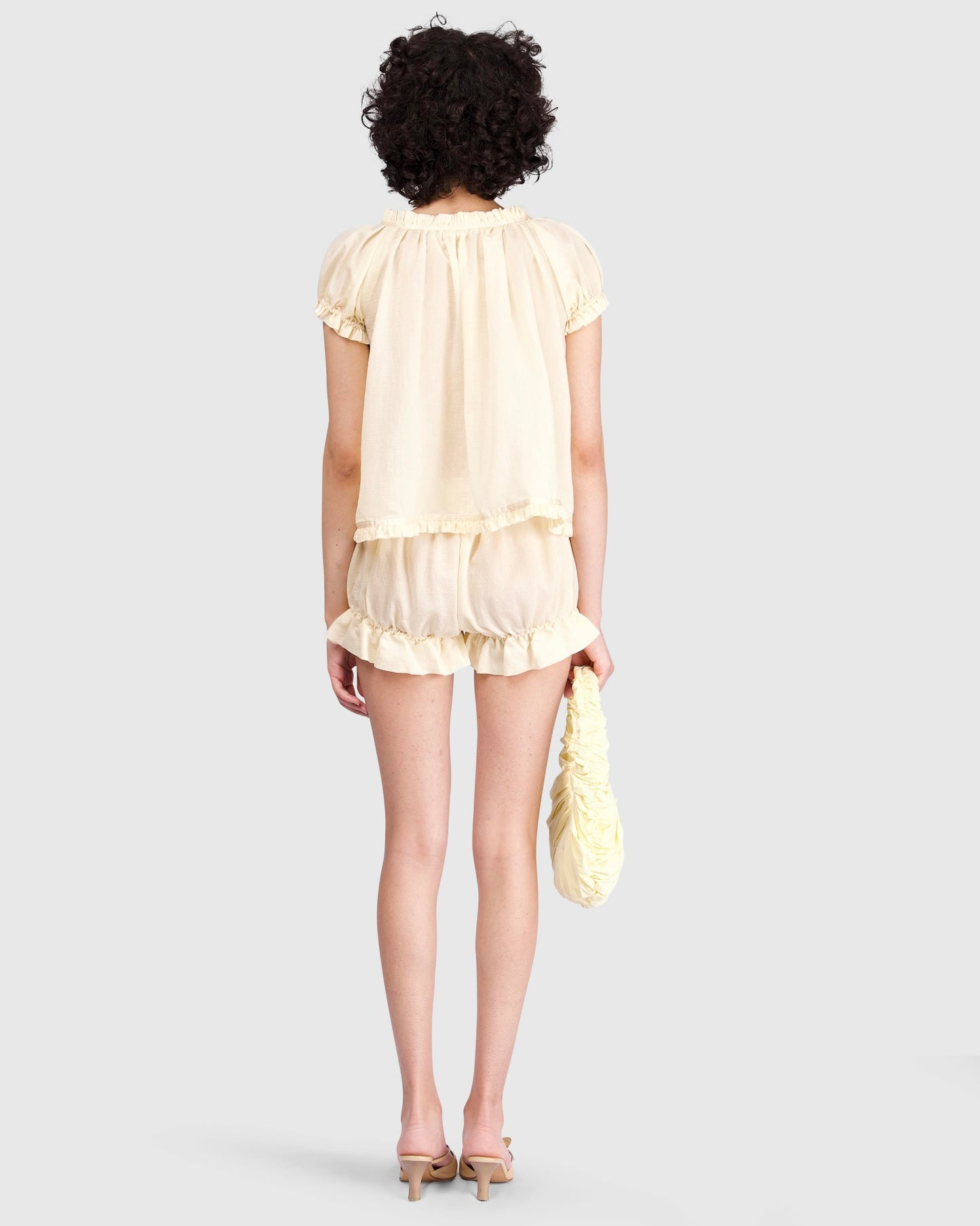 Sheer Bloomer Shorts - Lemon