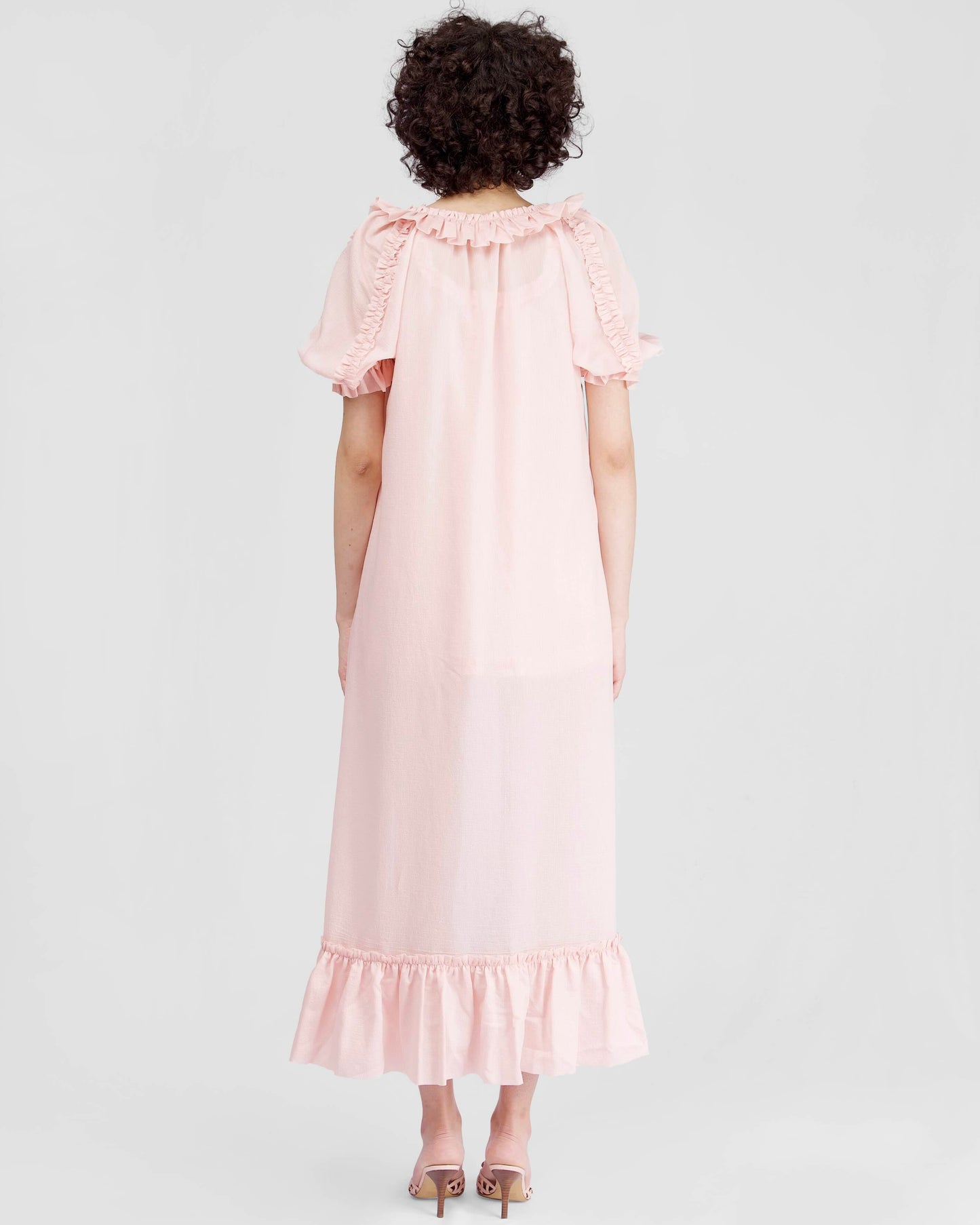 Sheer Frill Cover-up - Sorbet