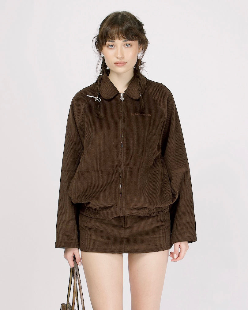 Cord Casual Jacket - Chocolate