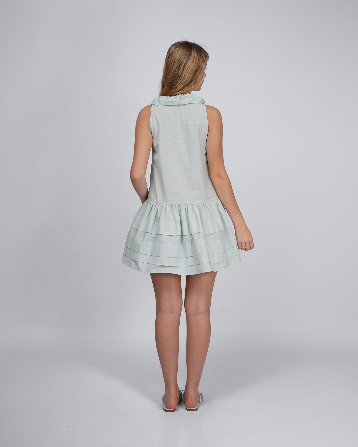 Sail Collar Dress - Mint